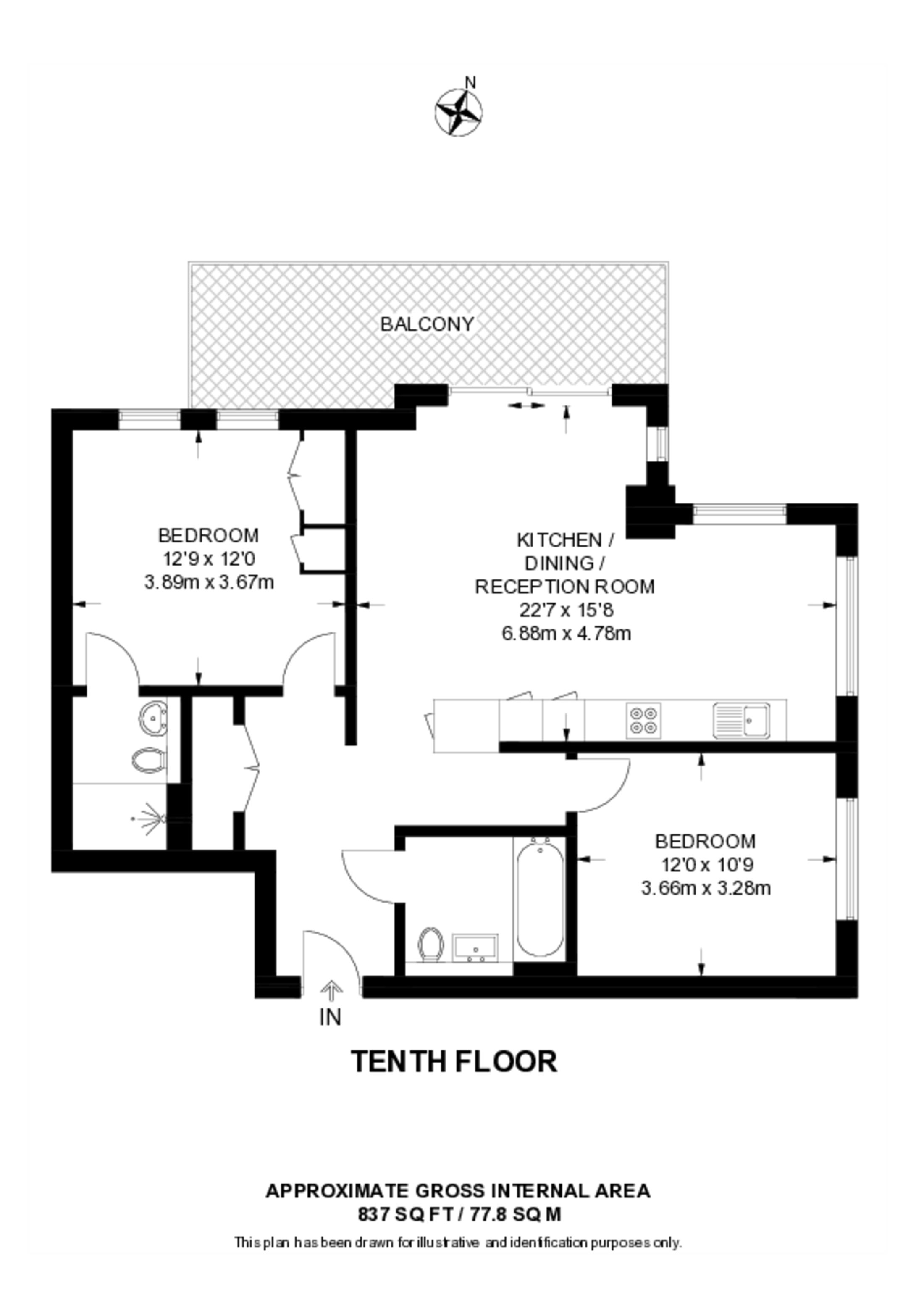 Duval House, Clapham Junction floorplan