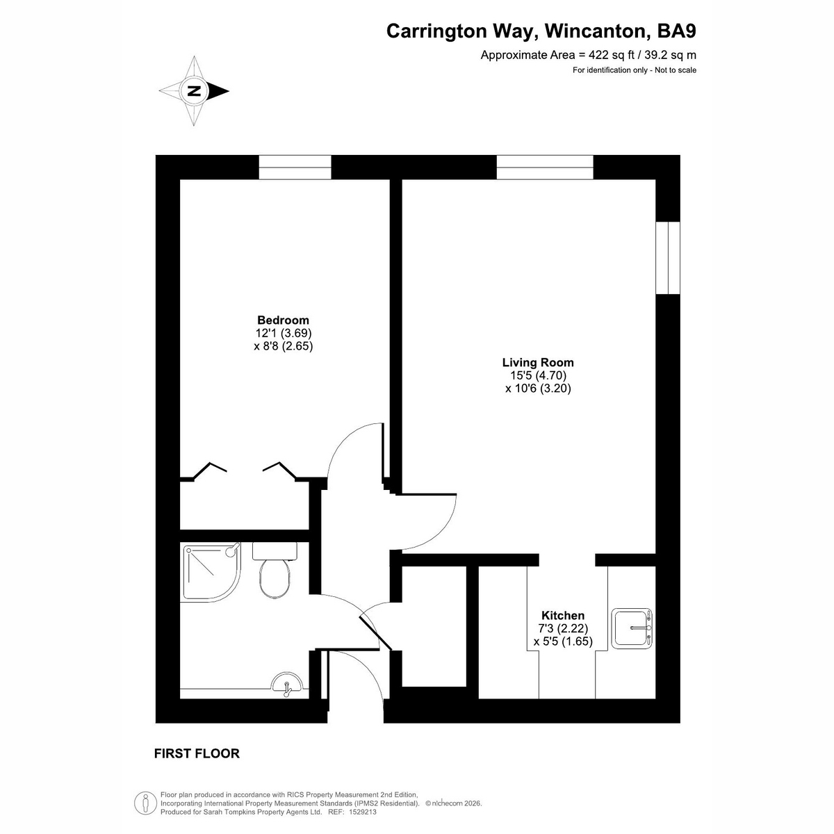 Flat Flat 19, Homecanton House, Carrington Way, Wincanton floorplan