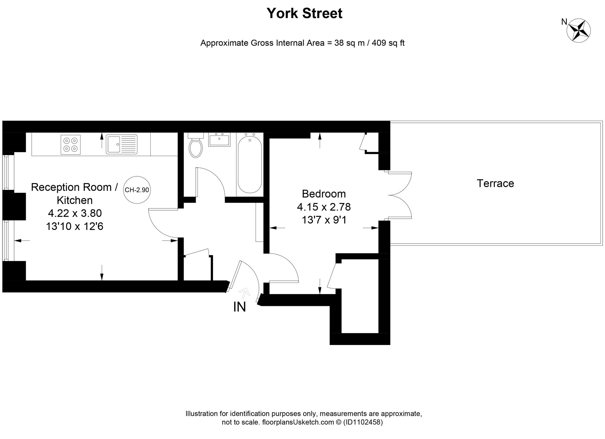 Flat 2, 53 York Street, London floorplan