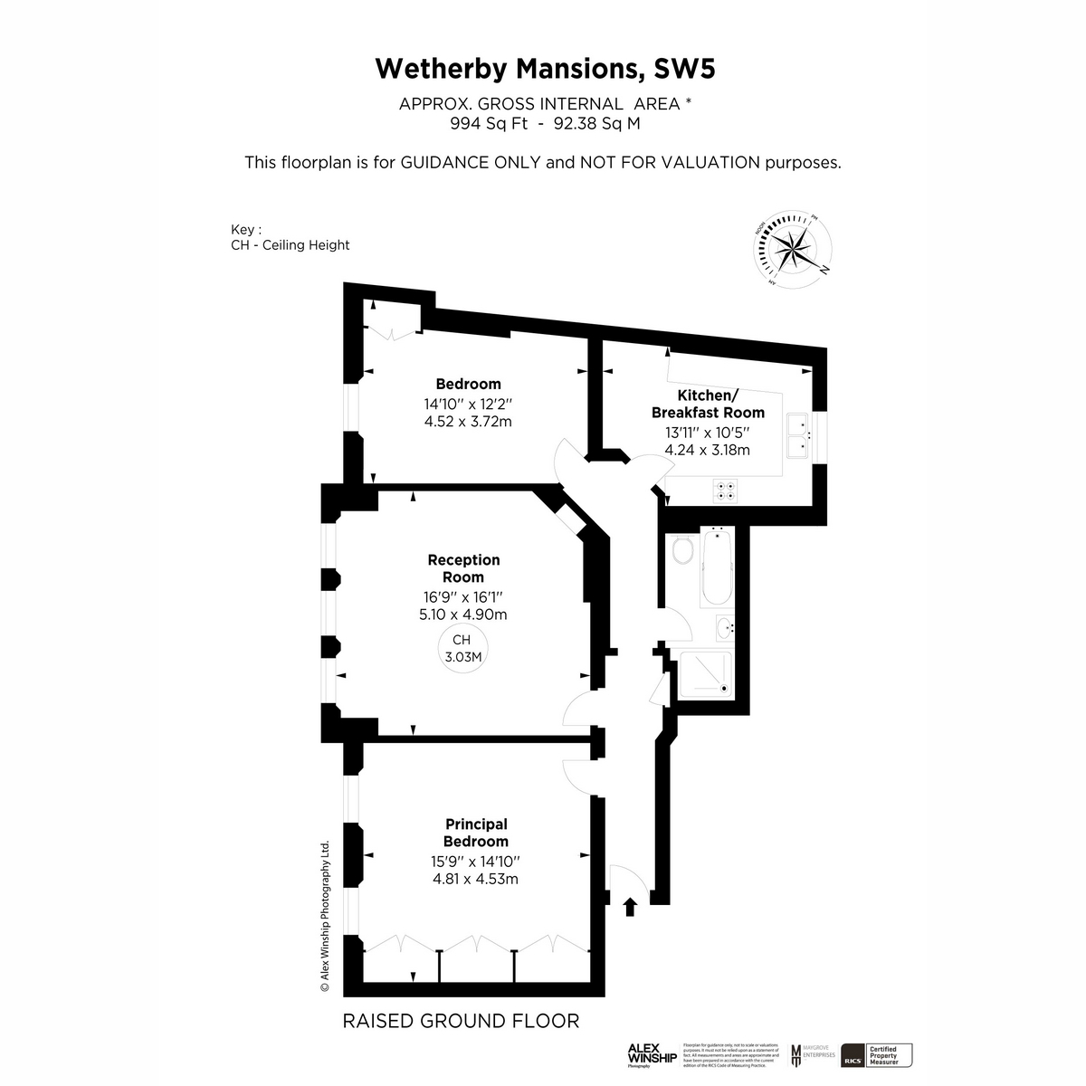 Flat Flat 30, Wetherby Mansions, Earl's Court Square, London floorplan