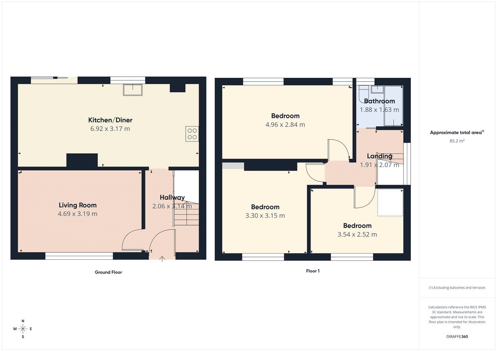 116, New Fosseway Road, Bristol floorplan