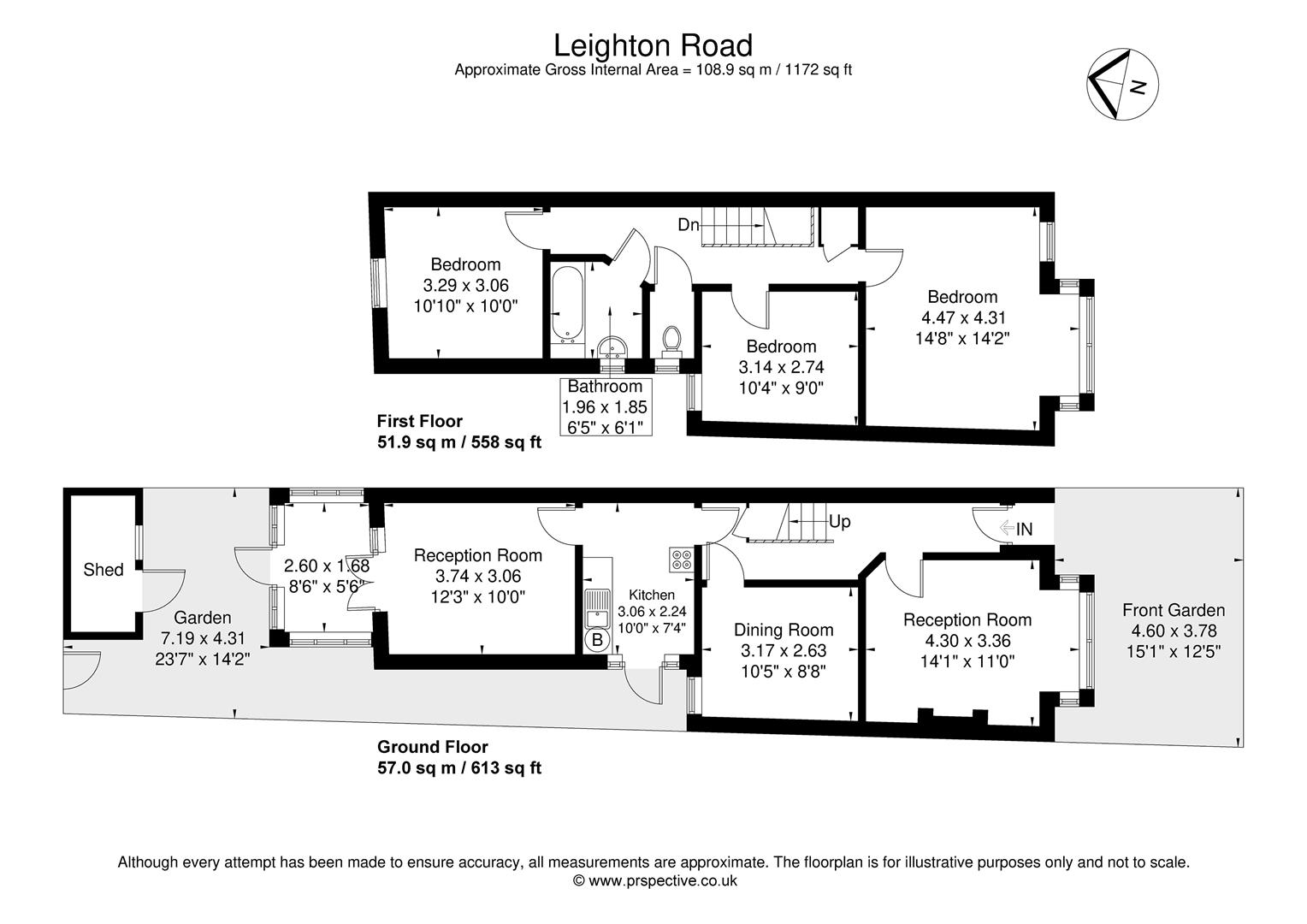 62, Leighton Road, London floorplan