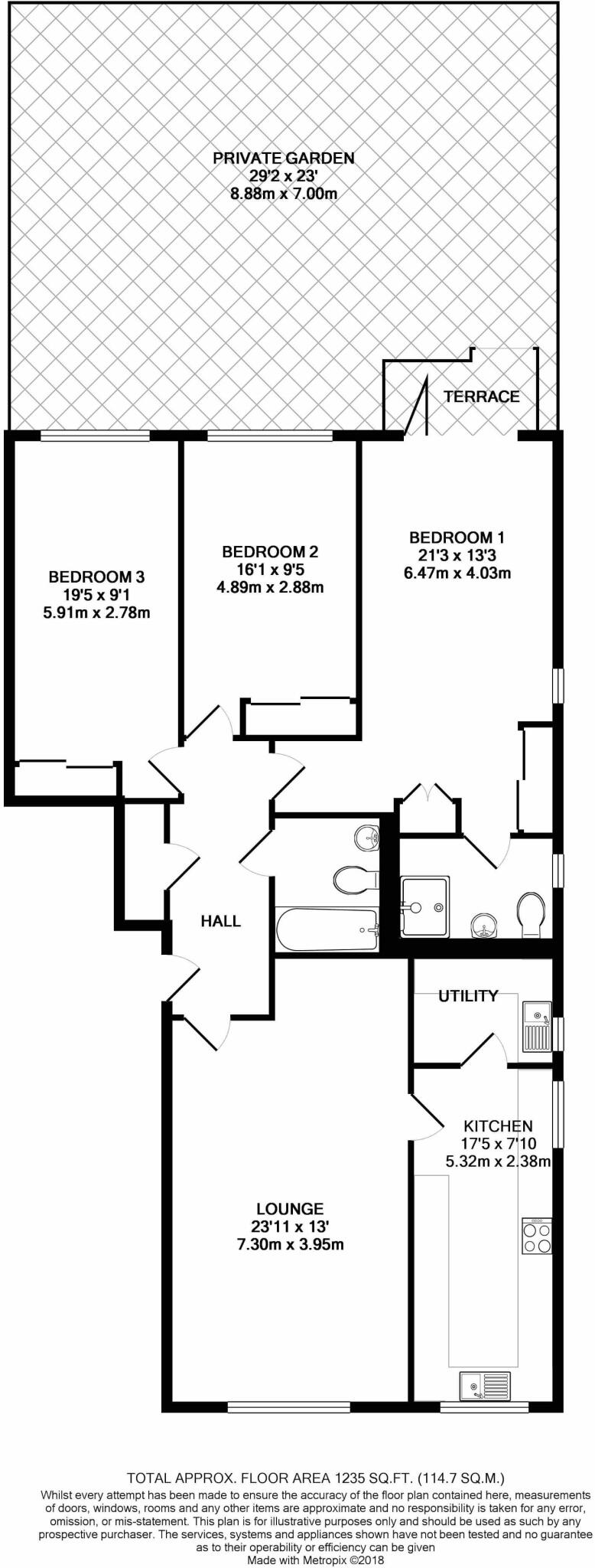 Flat 2 Bluebell House, 89 Ducks Hill Road, Northwood floorplan