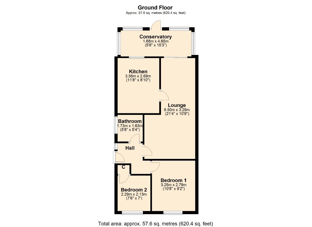 St Peters Way, Weedon, Northampton NN7, 2 bedroom detached bungalow for