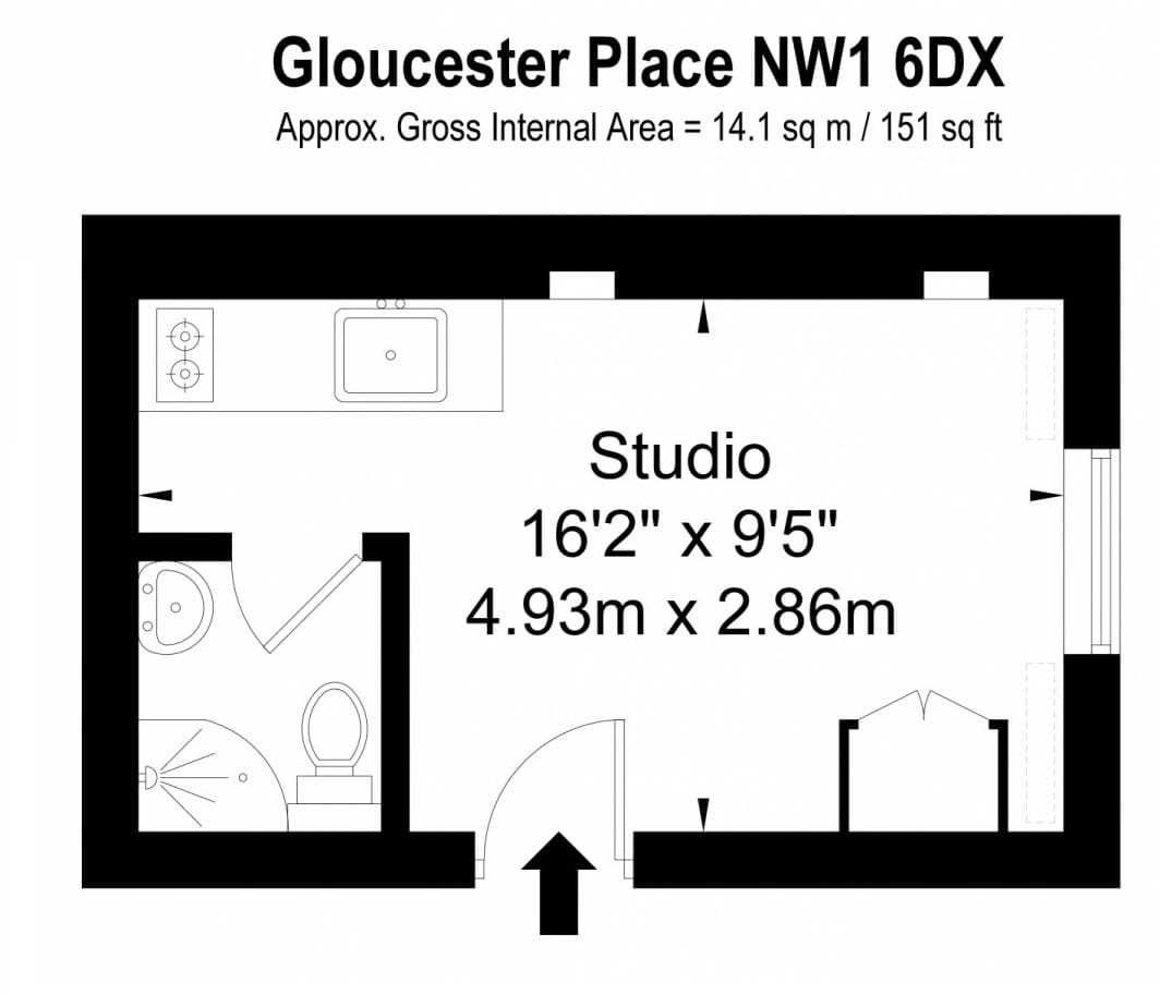 Flat 12, Gloucester Place, London floorplan