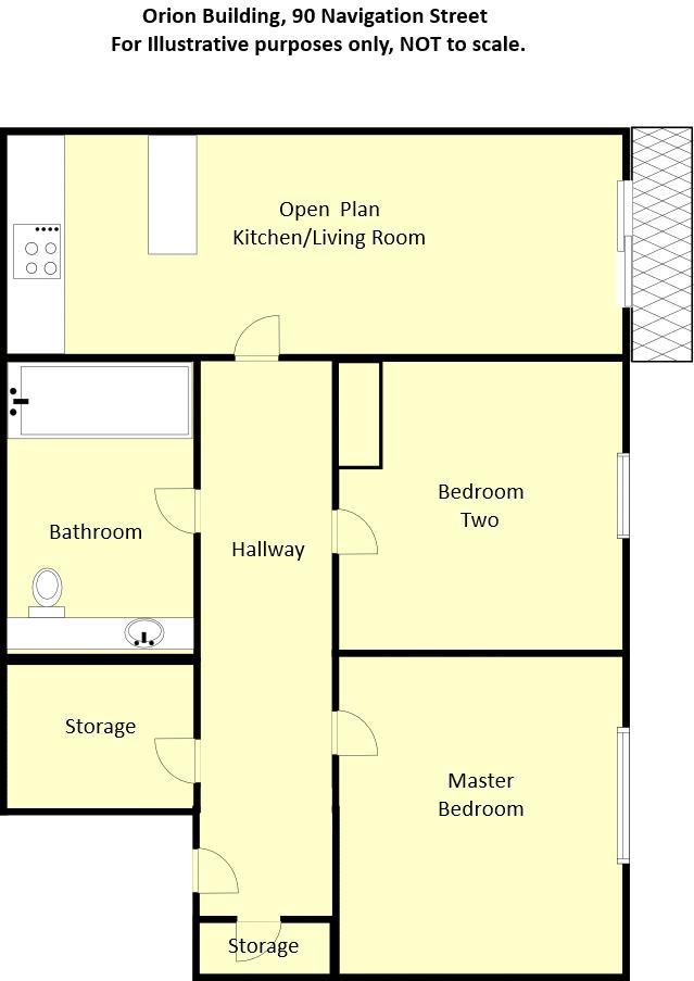 Apartment 167 Orion Building, 90 Navigation Street, Birmingham floorplan