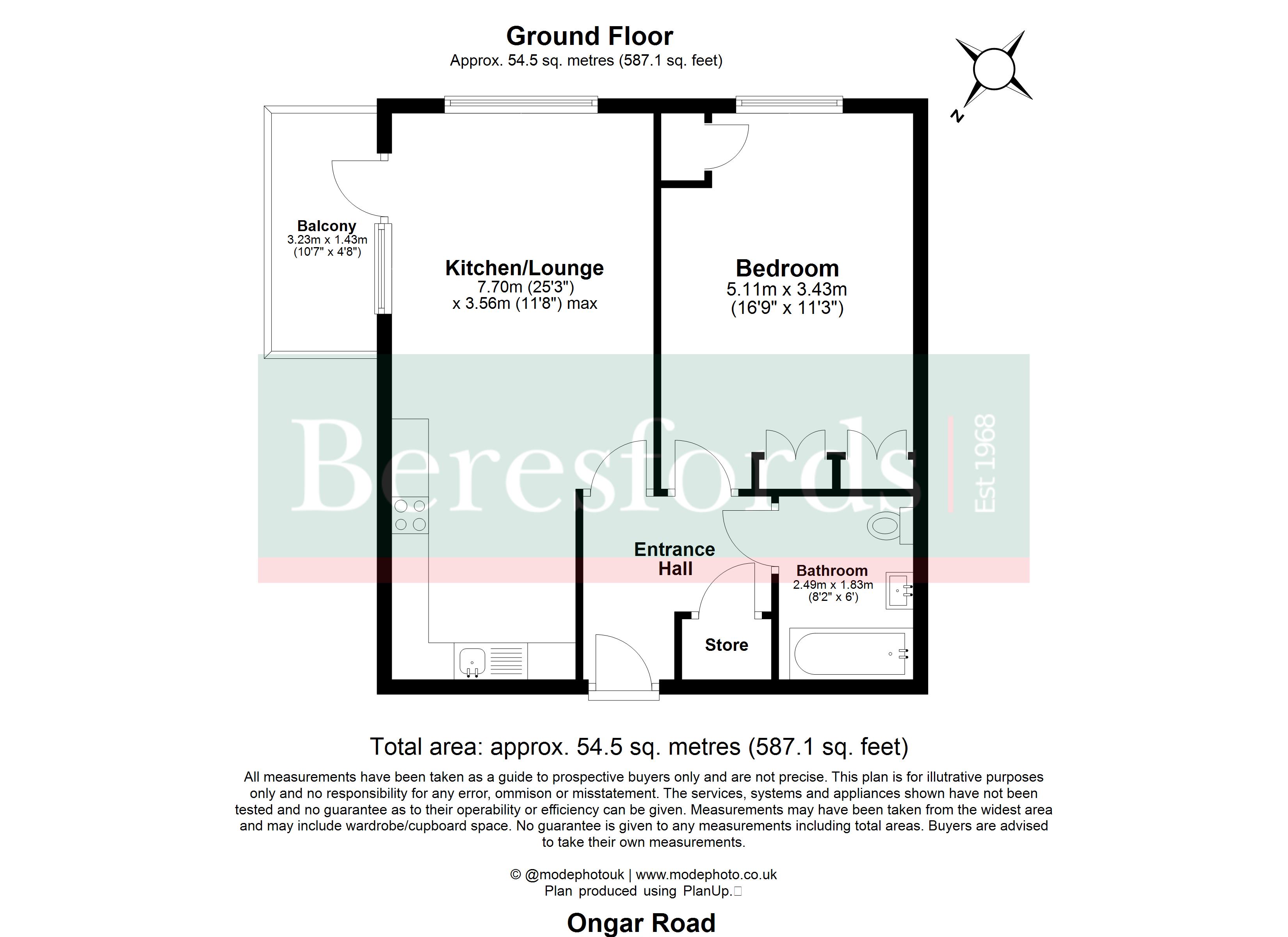 Flat 7, 17, Ongar Road, Brentwood floorplan