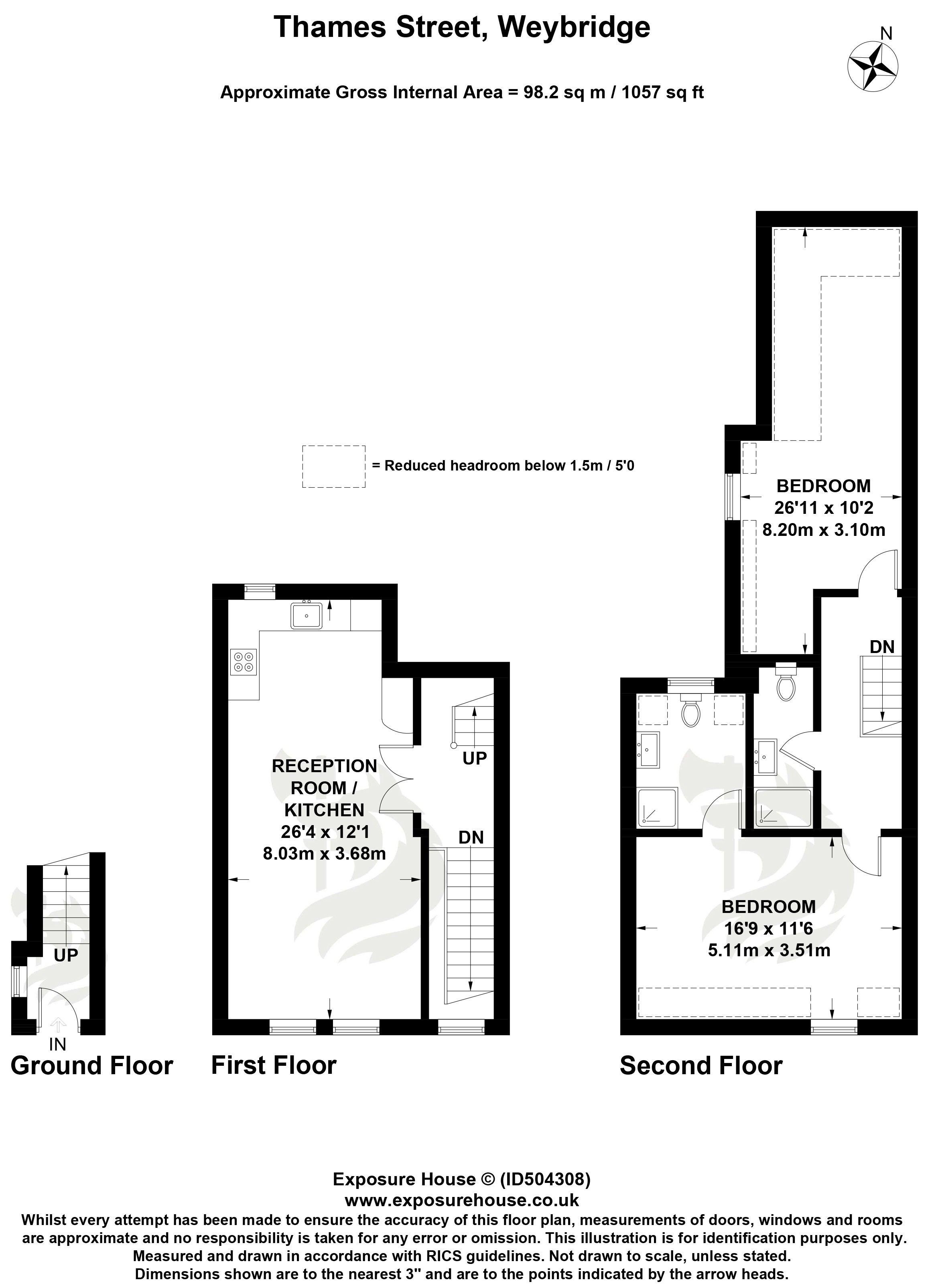 2 Bedrooms Flat for sale in Thames Street, Weybridge, Surrey KT13