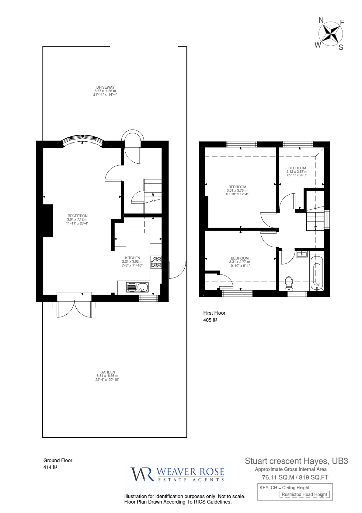 Stuart Crescent, Hayes floorplan