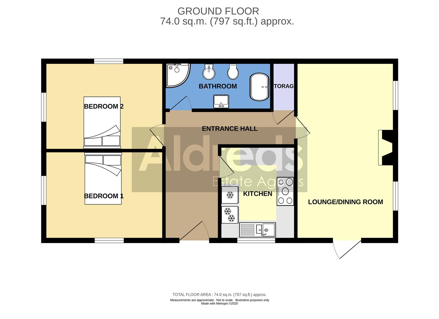 10, The Cottages, Royal Naval Hospital, Great Yarmouth floorplan