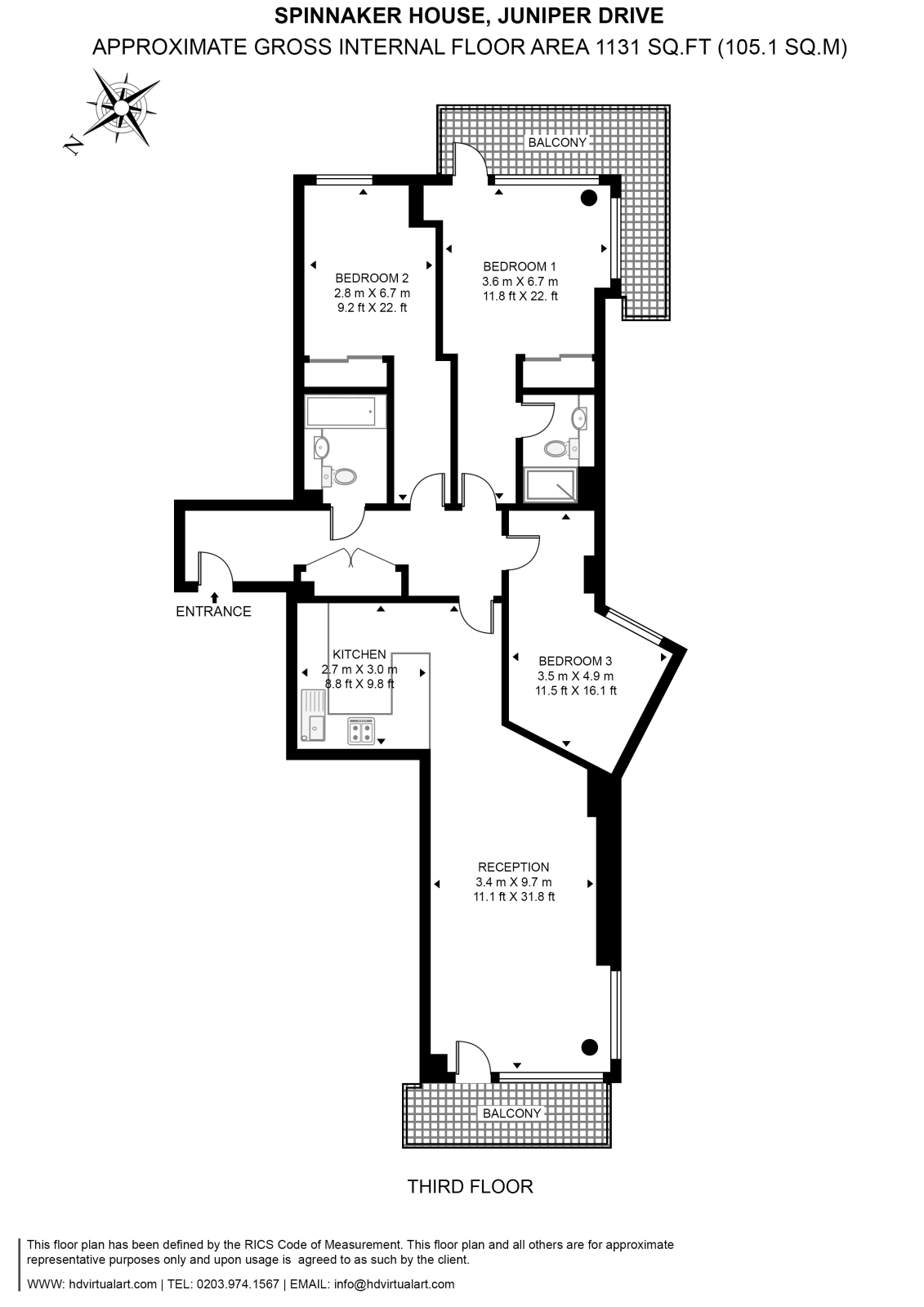 Flat 38, Spinnaker House,, Juniper Drive, Wandsworth floorplan