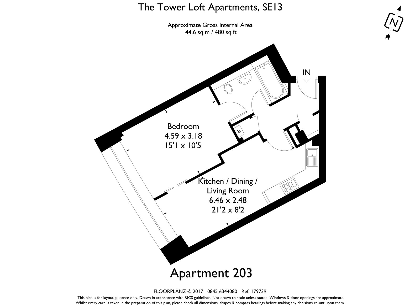 1 Bedrooms Flat to rent in Tower House, Lewisham SE13