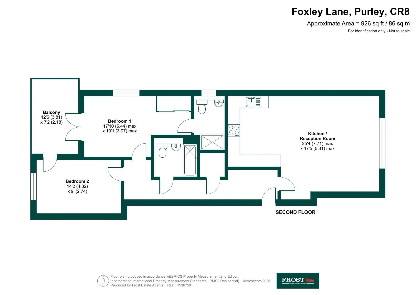 104 Foxley Lane, Purley floorplan