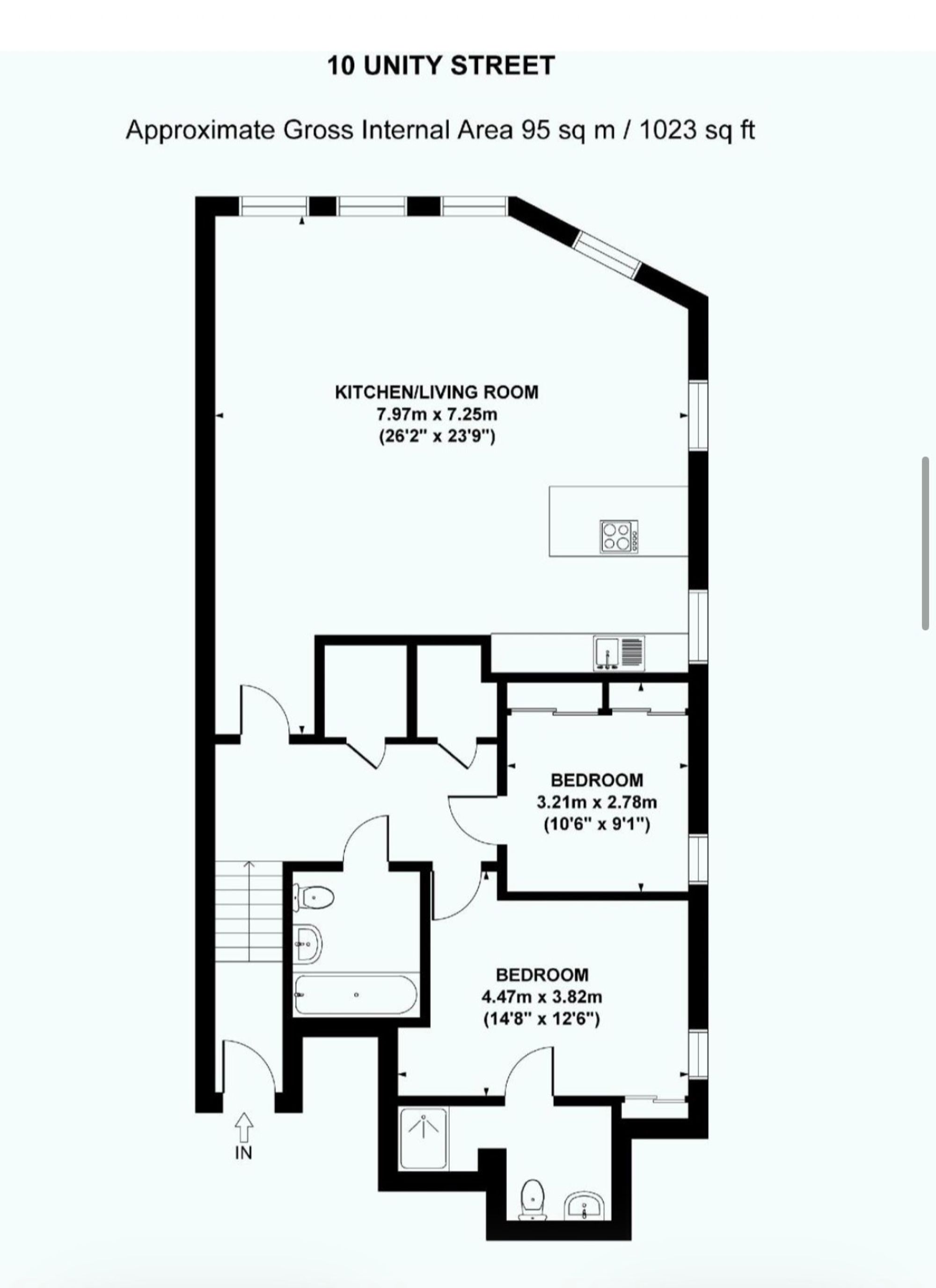 Apt 31, 10 Unity Street, Bristol floorplan