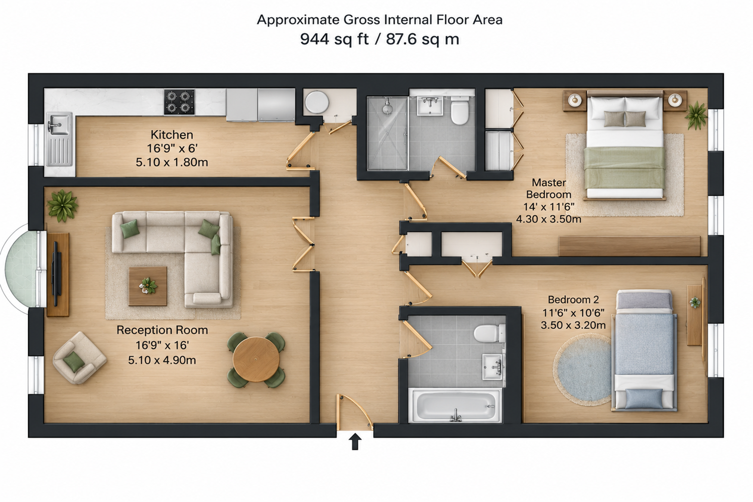Flat 40, Huntsmore House, Pembroke Road, Kensington floorplan