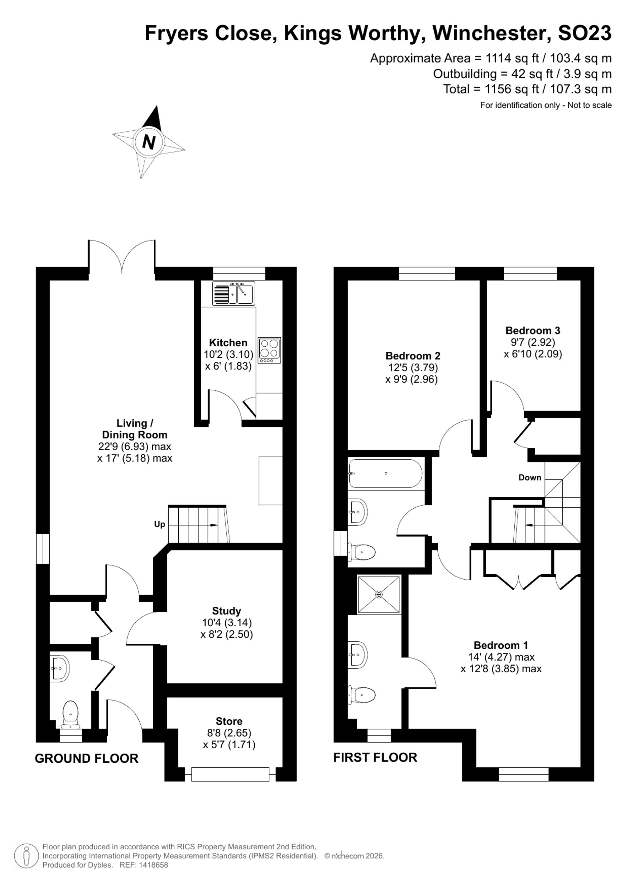15 Fryers Close, Winchester floorplan