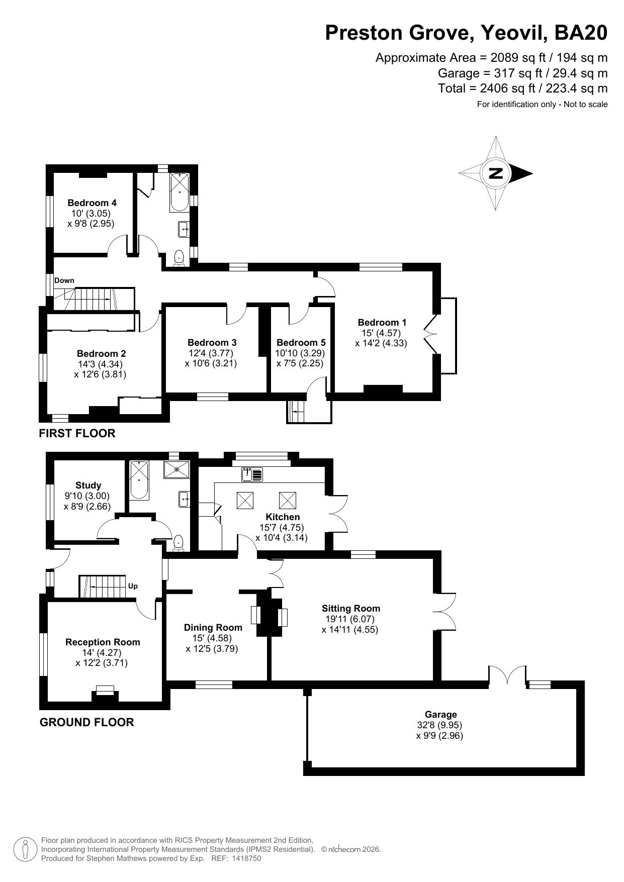 8, Preston Grove, Yeovil floorplan