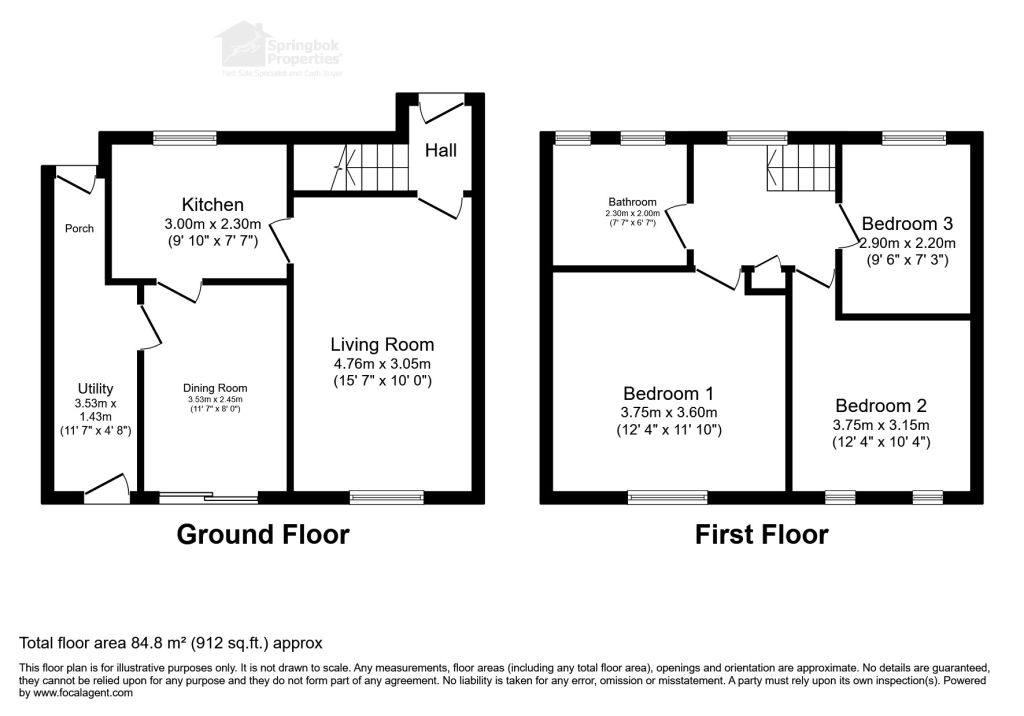 3, Oxbarn Road, Stafford floorplan