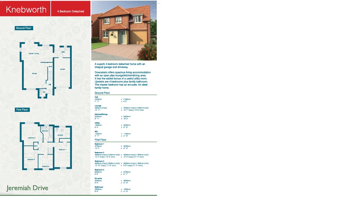 Knebworth Tower Jeremiah Drive, Darlington DL2, 4 bedroom detached