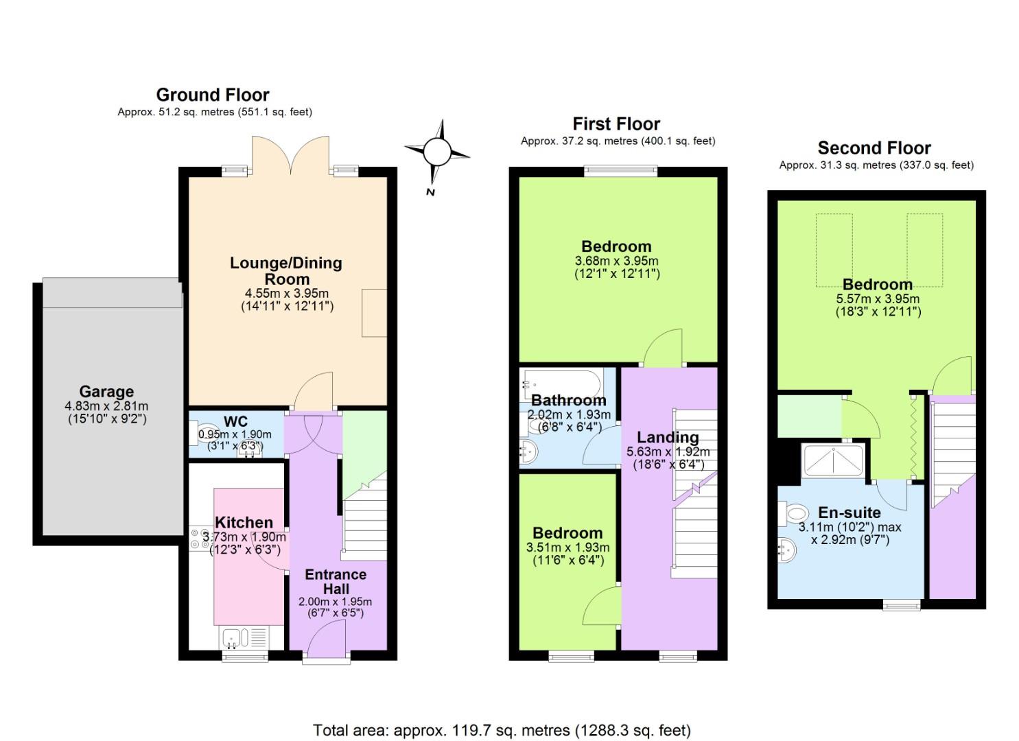 5, Birch Road, Ashby-De-La-Zouch floorplan