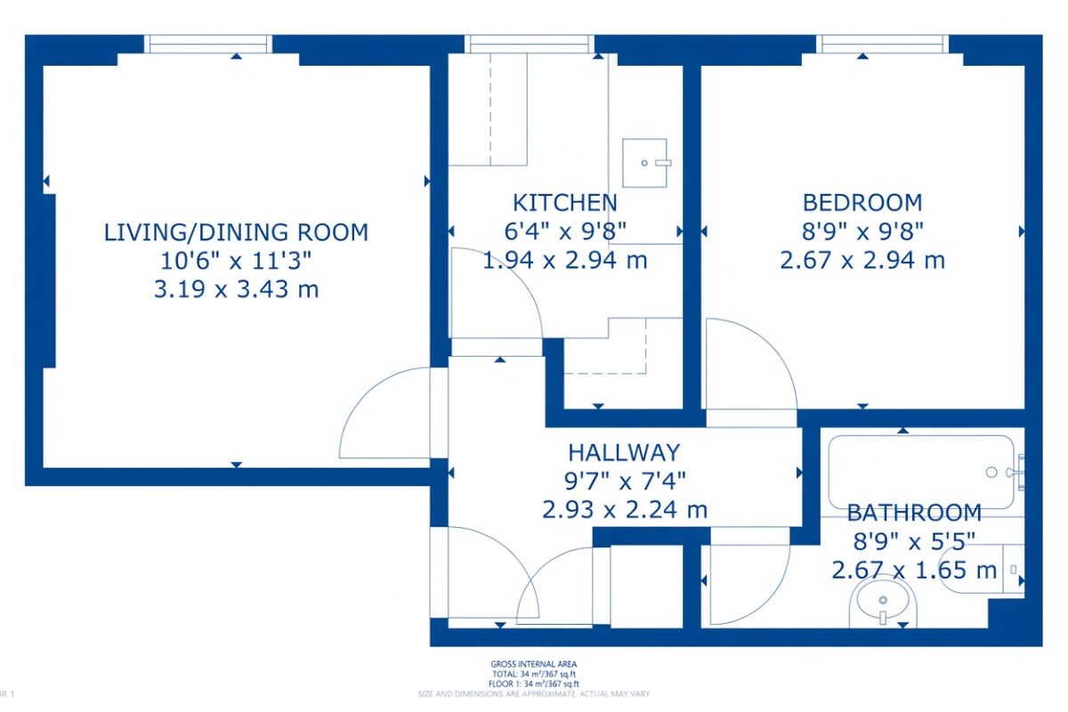 Flat D, 11, Aubert Park, London floorplan