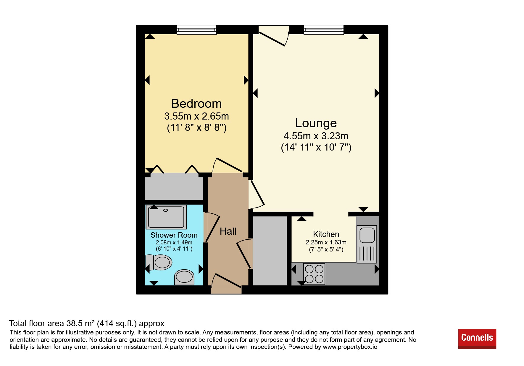 Flat 20, Homelands House, 535, Ringwood Road, Ferndown floorplan
