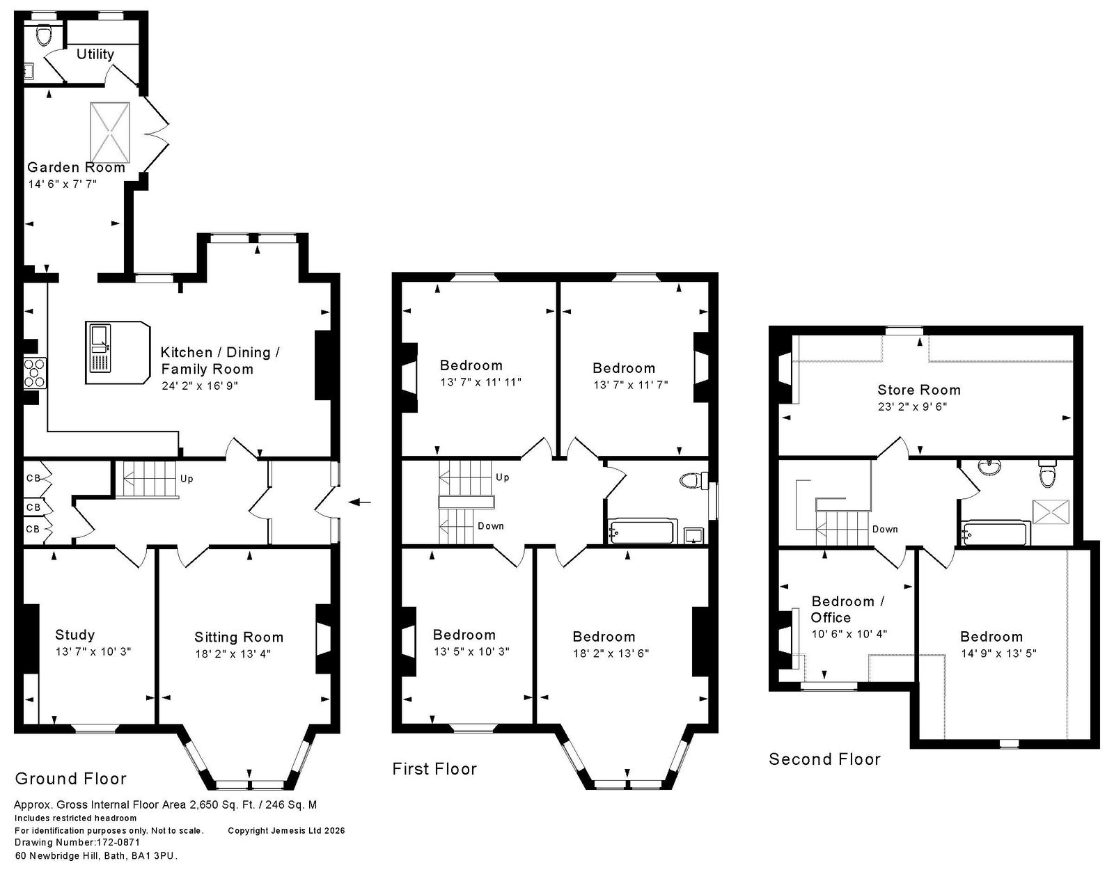 60, Newbridge Hill, Bath floorplan