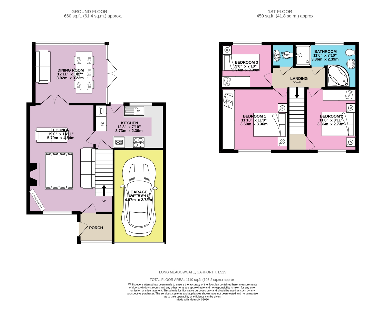 6, Long Meadowgate, Leeds floorplan