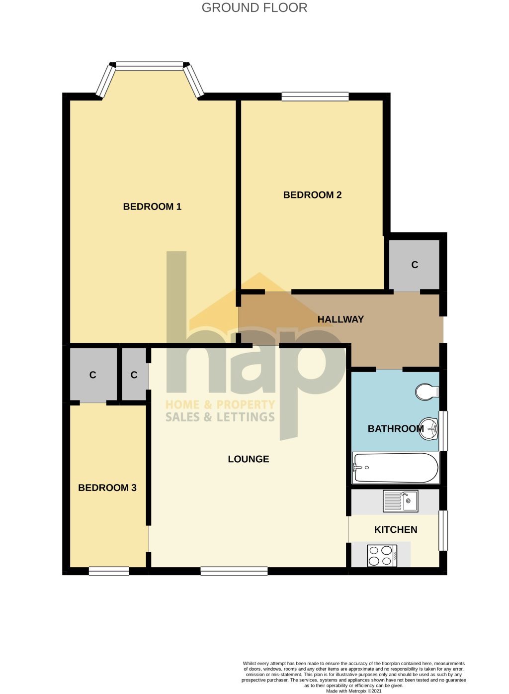 2/3 Bed Un-furnished Castlemilk Road, Glasgow, G44 floorplan