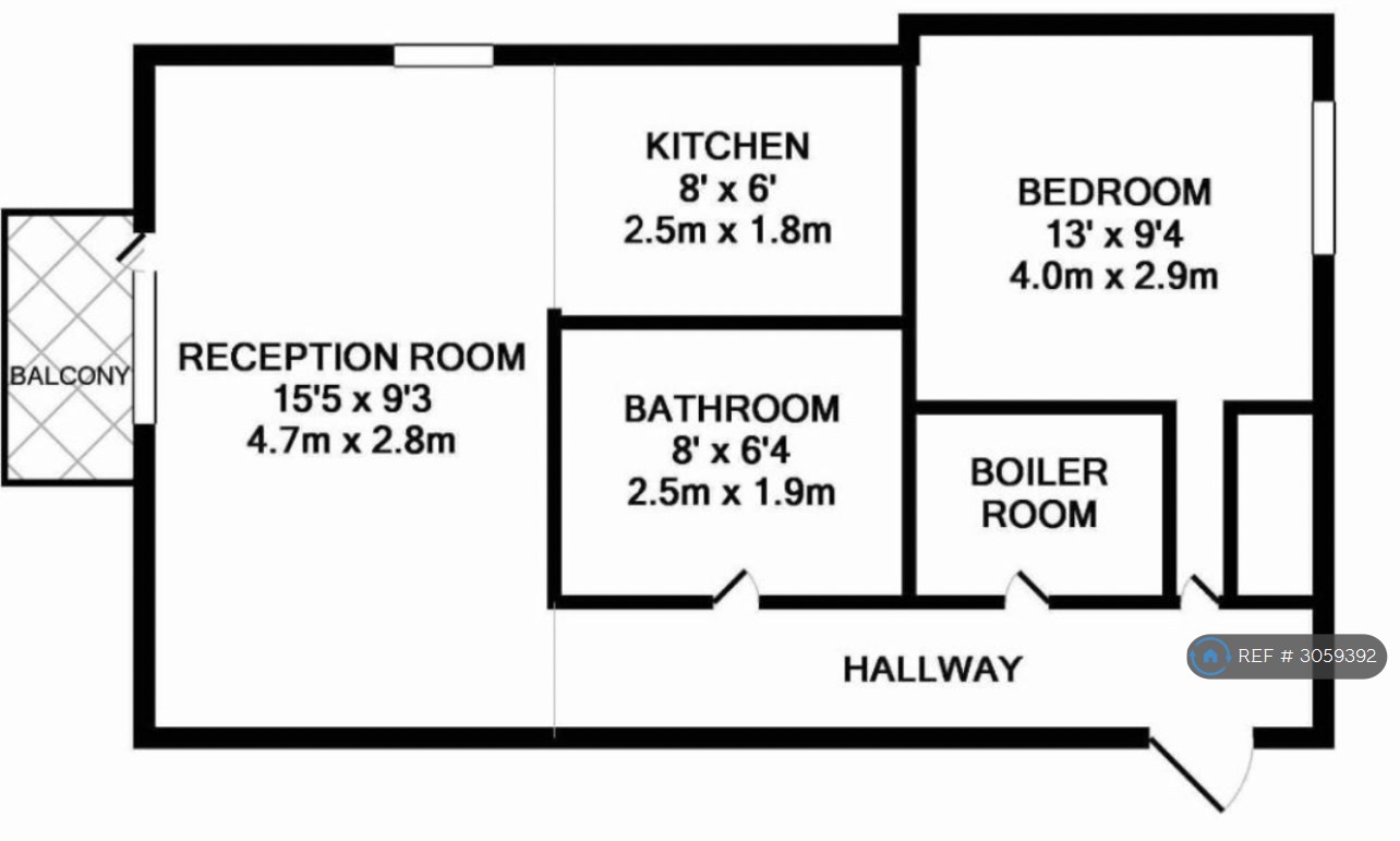 Flat, Tarragon Court Ilford, London floorplan