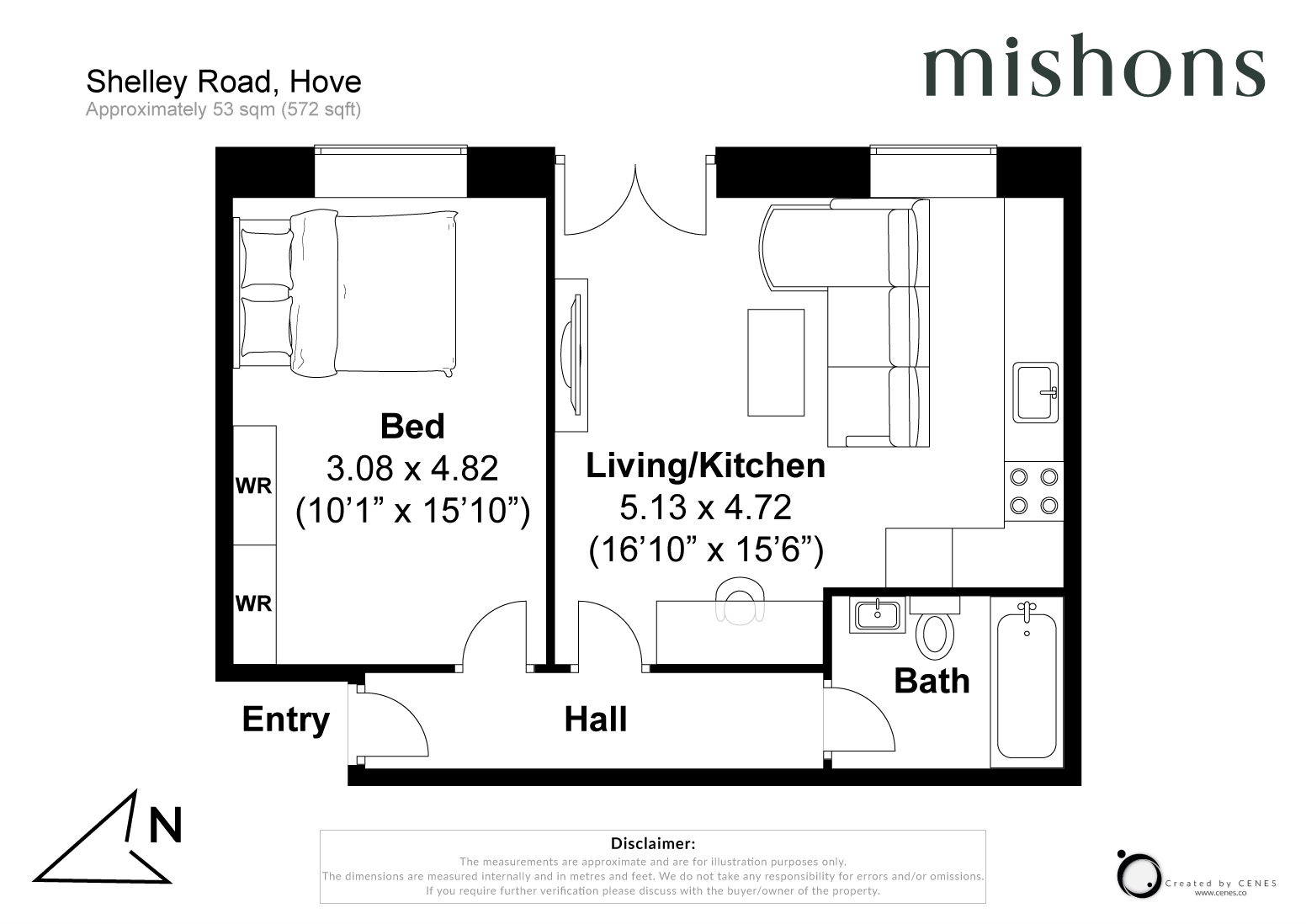 Flat 5, 1B,, Shelley Road, East Sussex floorplan
