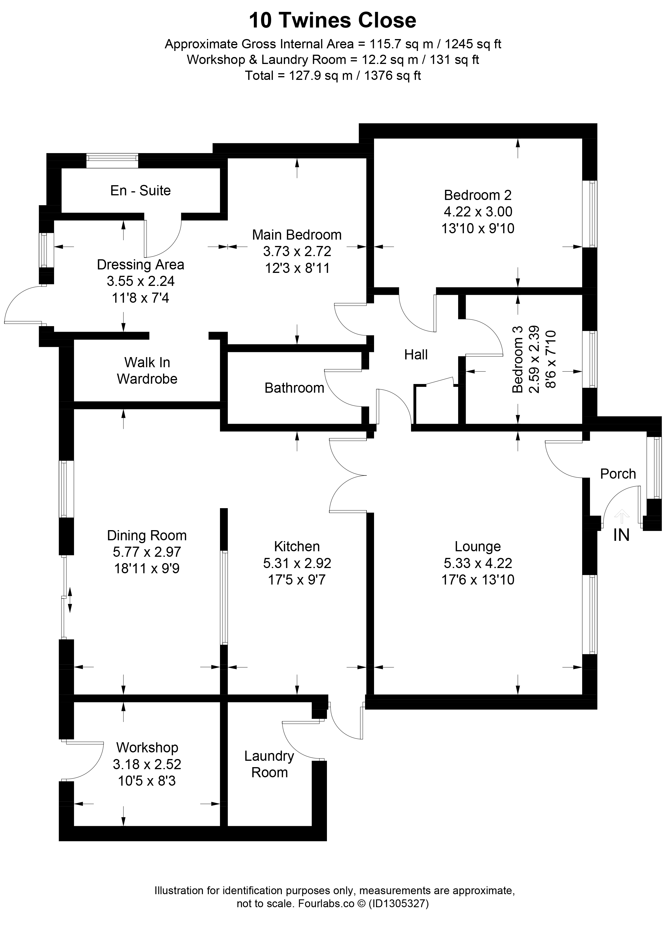 10, Twines Close, Yeovil floorplan