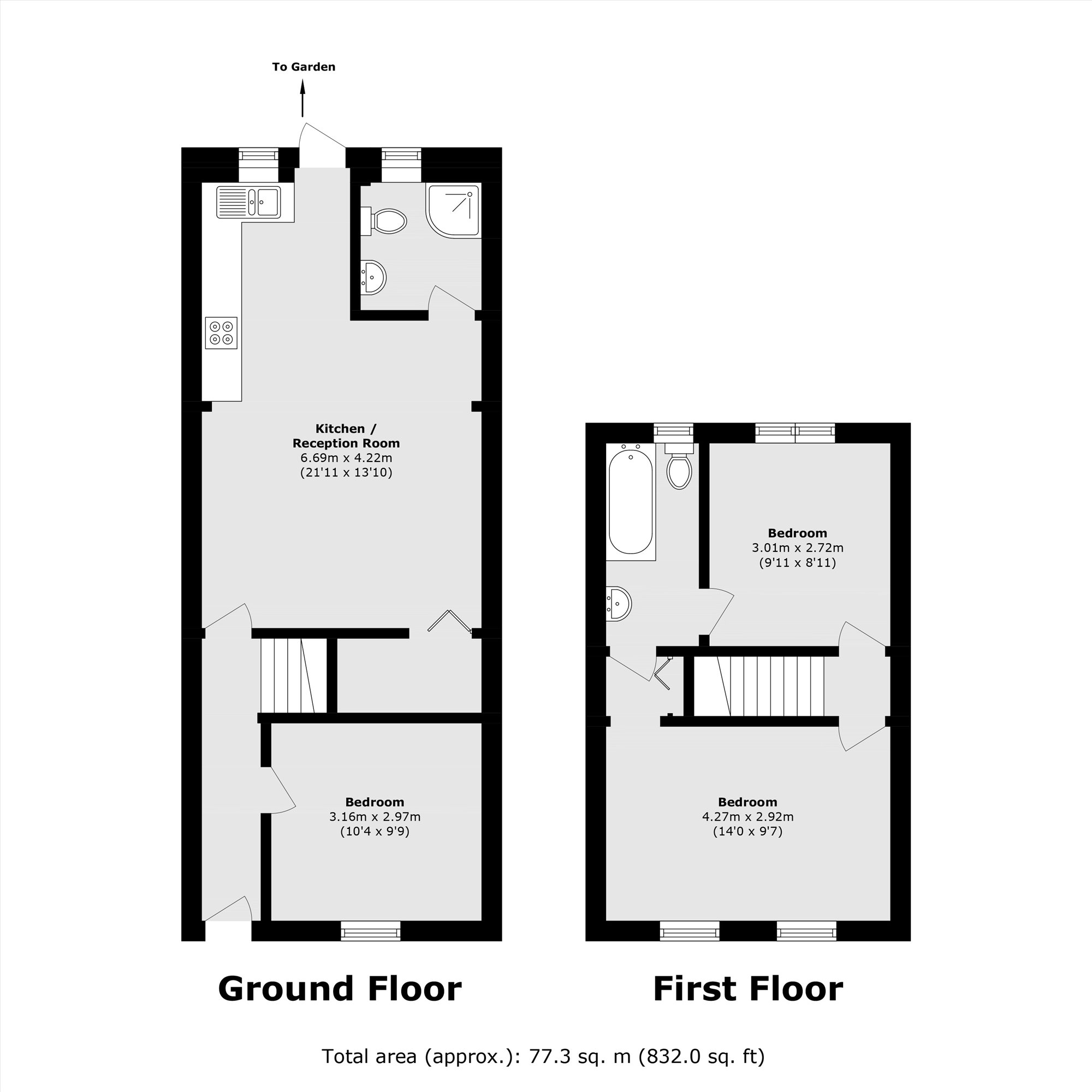 41, Fountain Road, London floorplan