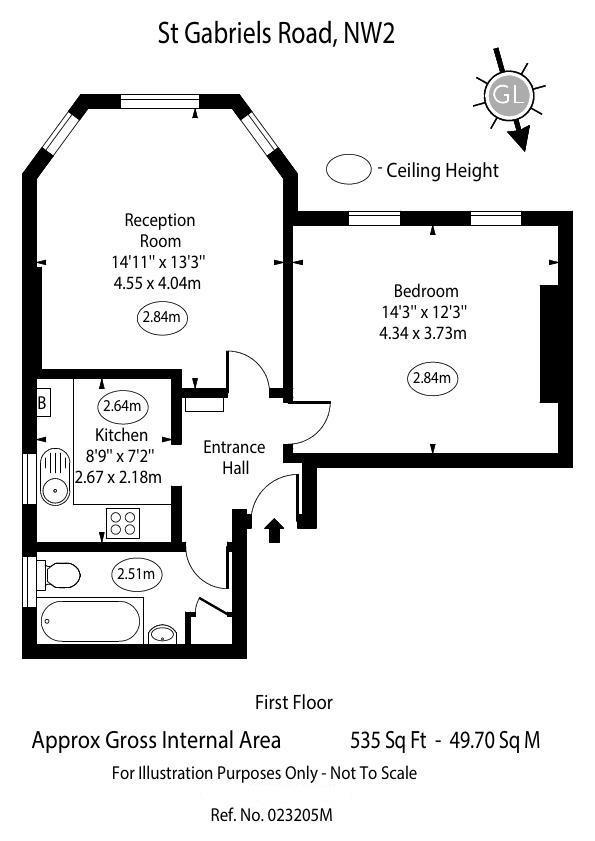 St. Gabriels Road, Mapesbury, London NW2, 1 bedroom flat for sale