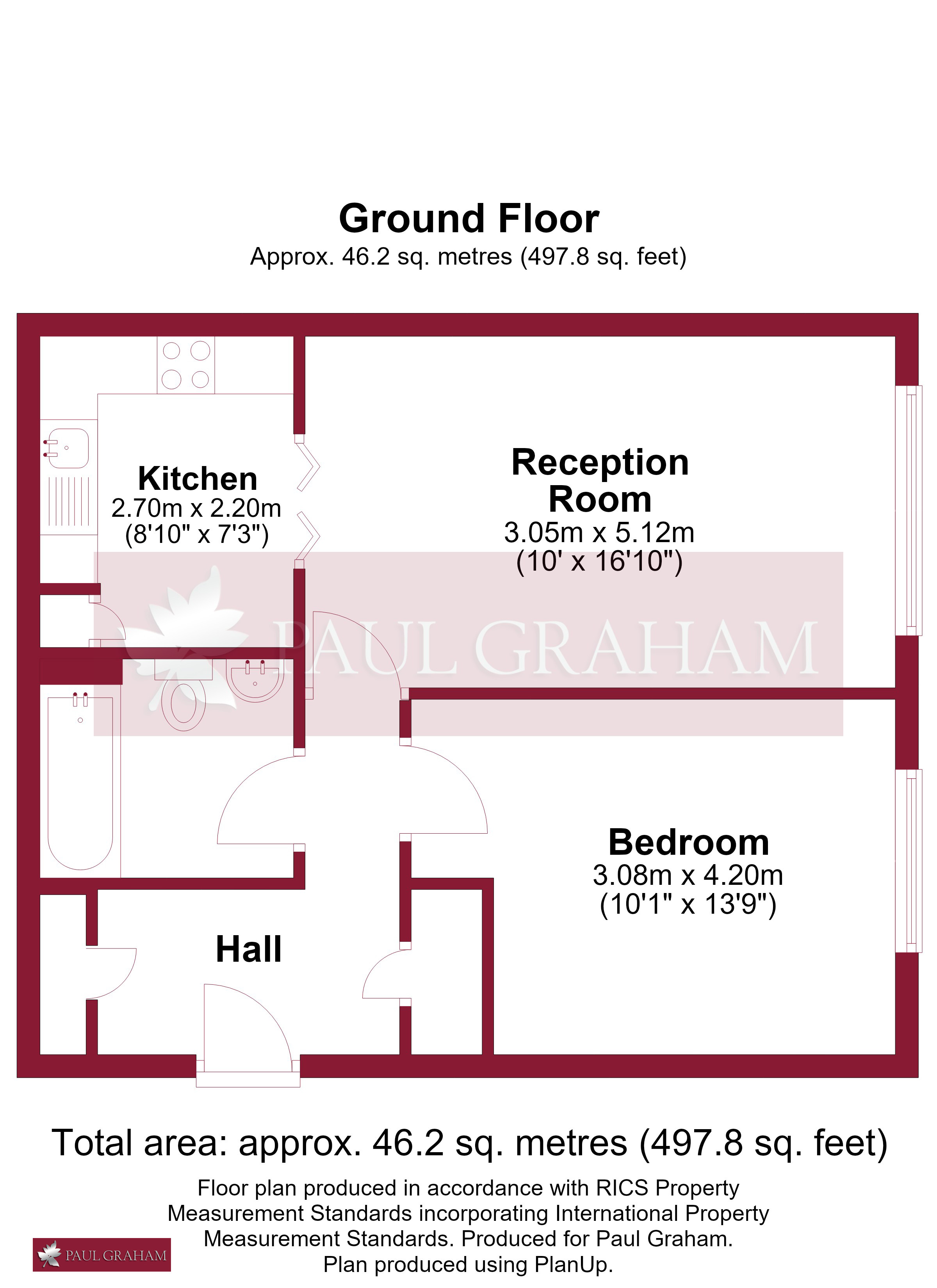 Flat 3, 15, Brambledown Road, South Wallington floorplan