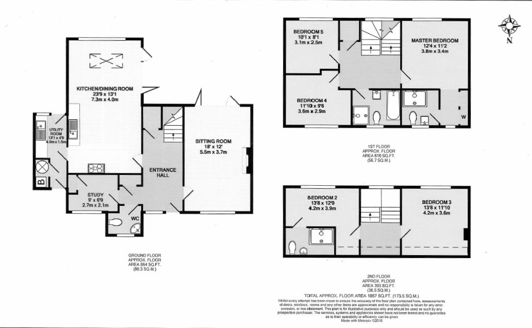 3 Carlton Road, Redhill floorplan