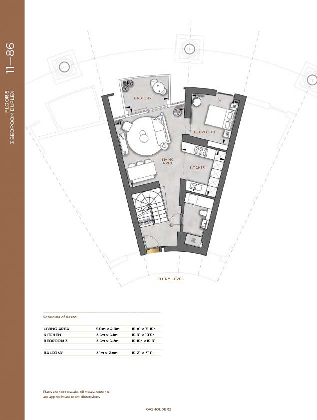 3 Bedrooms Flat for sale in Gasholders Building, 1 Lewis Cubitt Square N1C