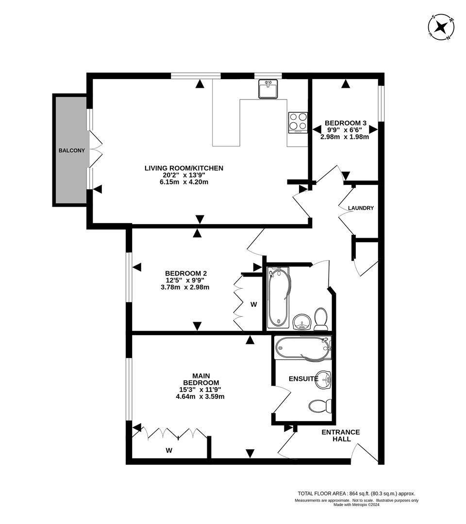 B8 Chesham Heights, St. Monicas Road, Kingswood floorplan