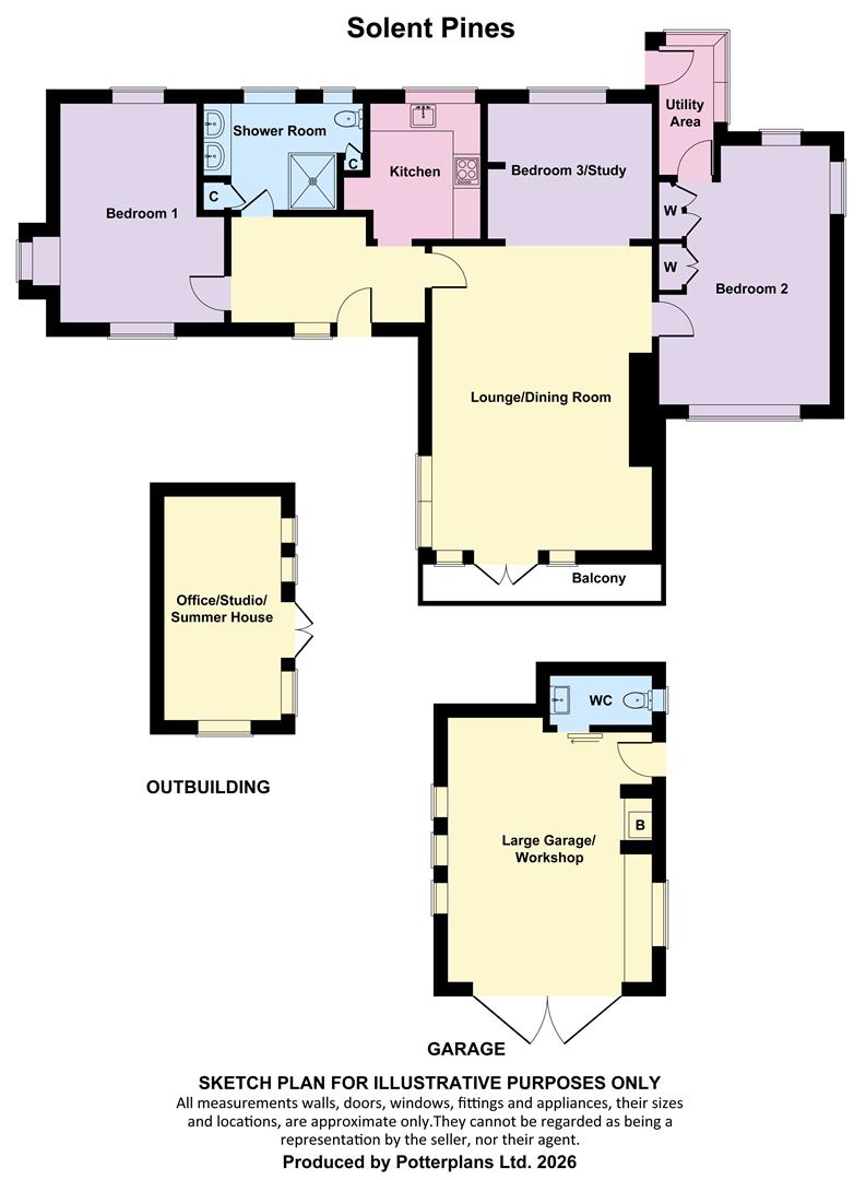 Solent Pines, Cliff Road, Totland Bay floorplan