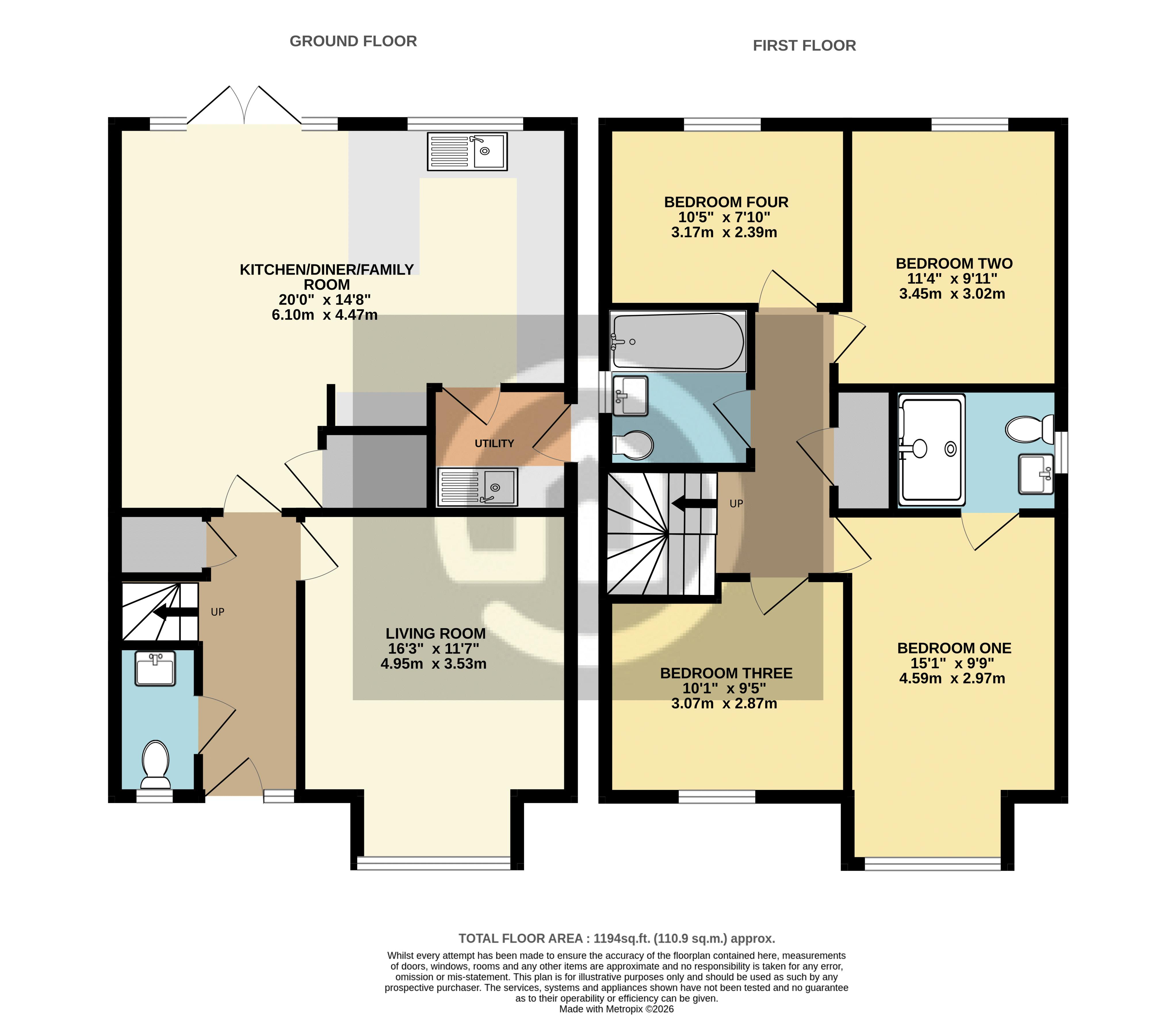11, Shute Close, Bedford floorplan
