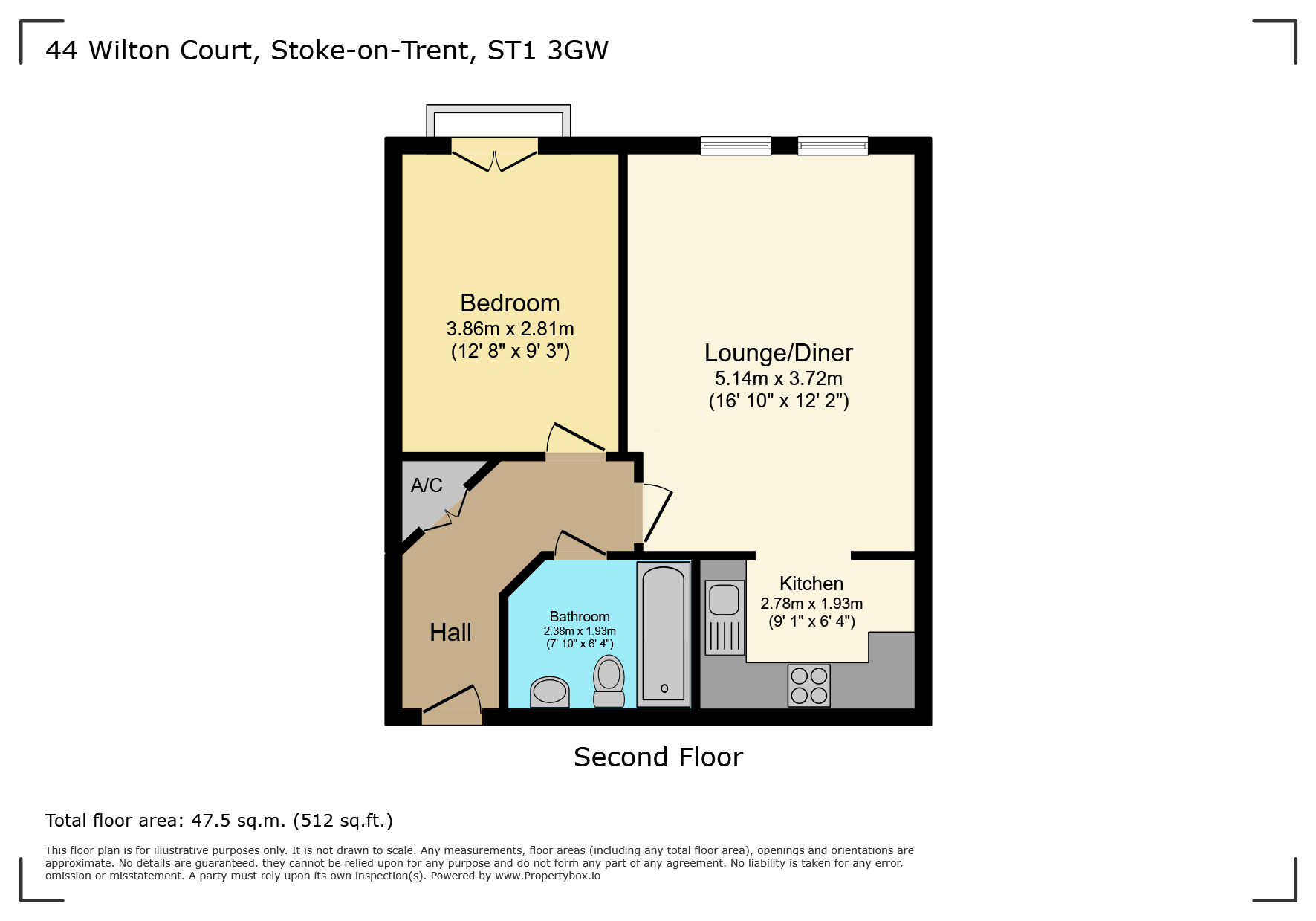 44, Wilton Court, Staffordshire floorplan