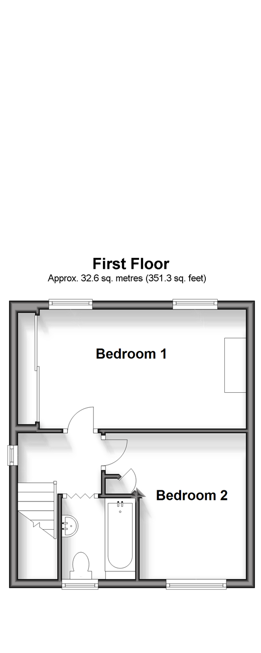 Blendworth Crescent, Havant, Hampshire PO9, 2 bedroom end terrace house