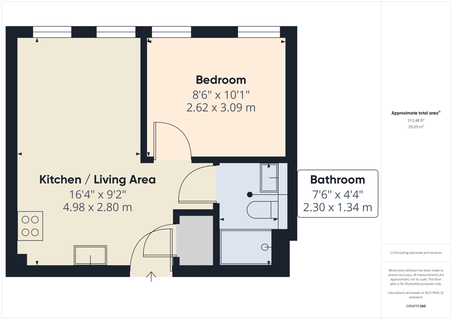 404, Clifton House Broadway, Peterborough floorplan
