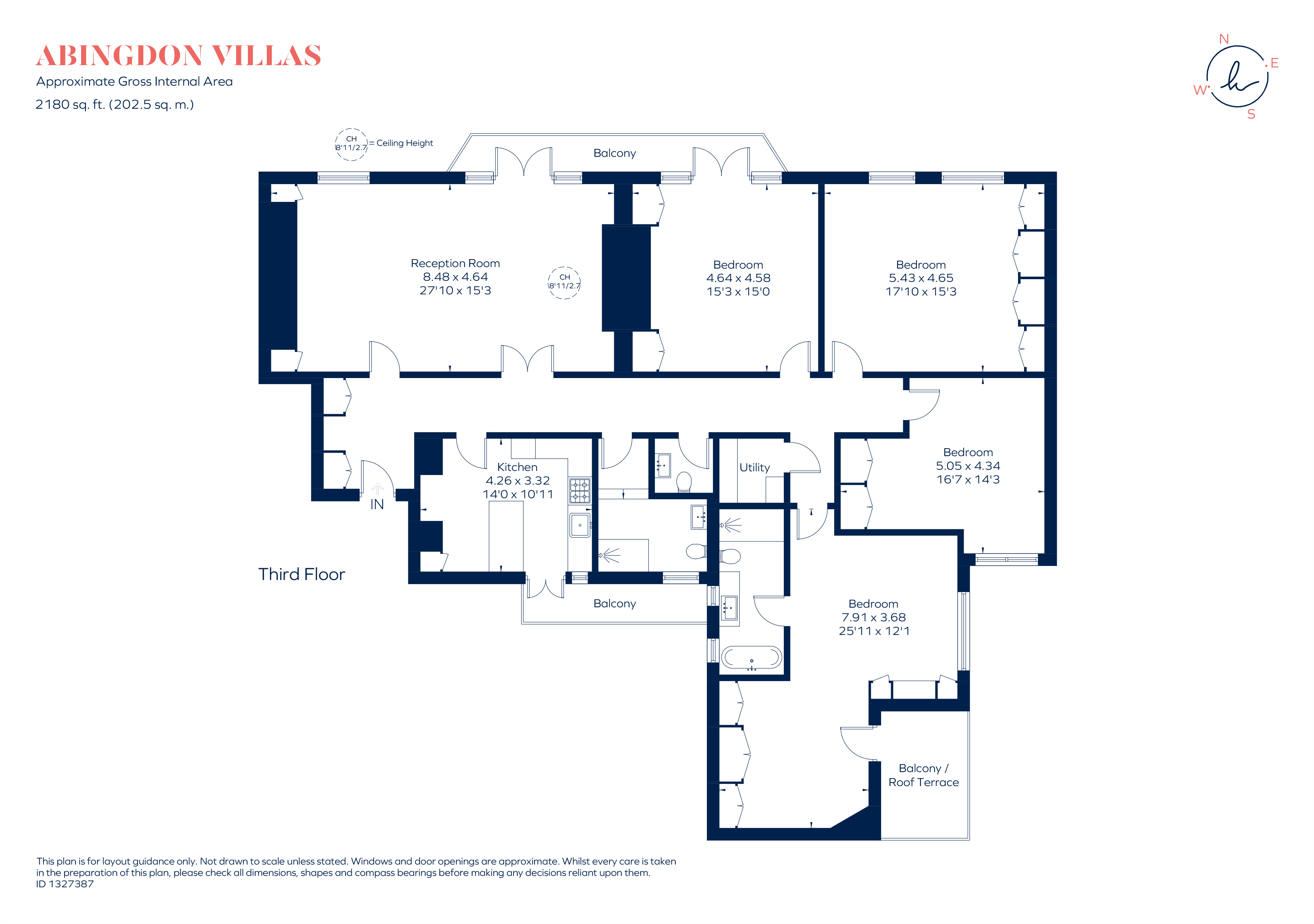 Flat 9, Abingdon Gardens, 40, Abingdon Villas, London floorplan