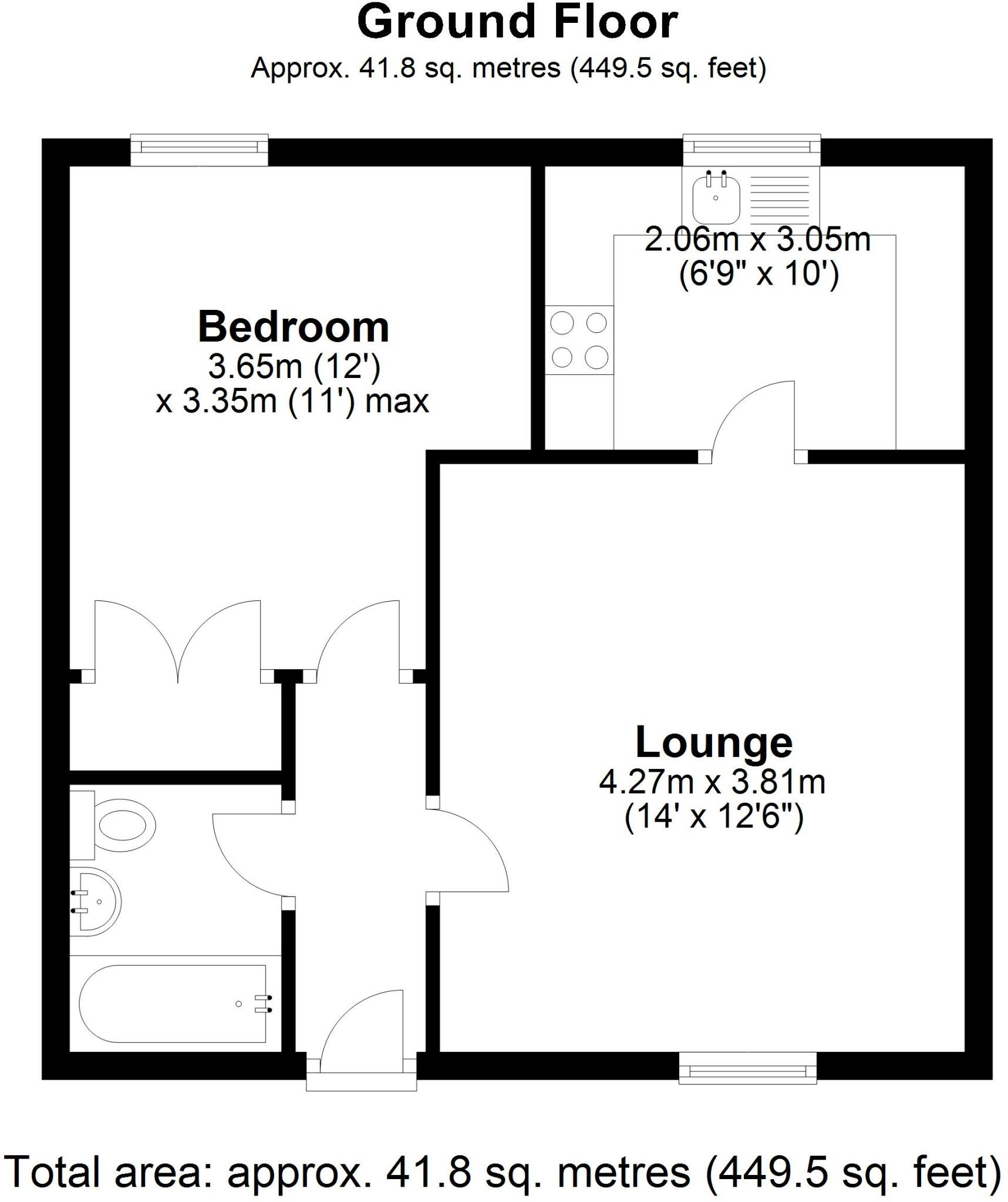 Flat 6, St. Catherines Court, 83, Eastwood Road, Guildford floorplan