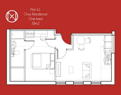 1 Bedrooms Flat to rent in Onyx Residence, 111 St Mary's Road, Sheffield S2