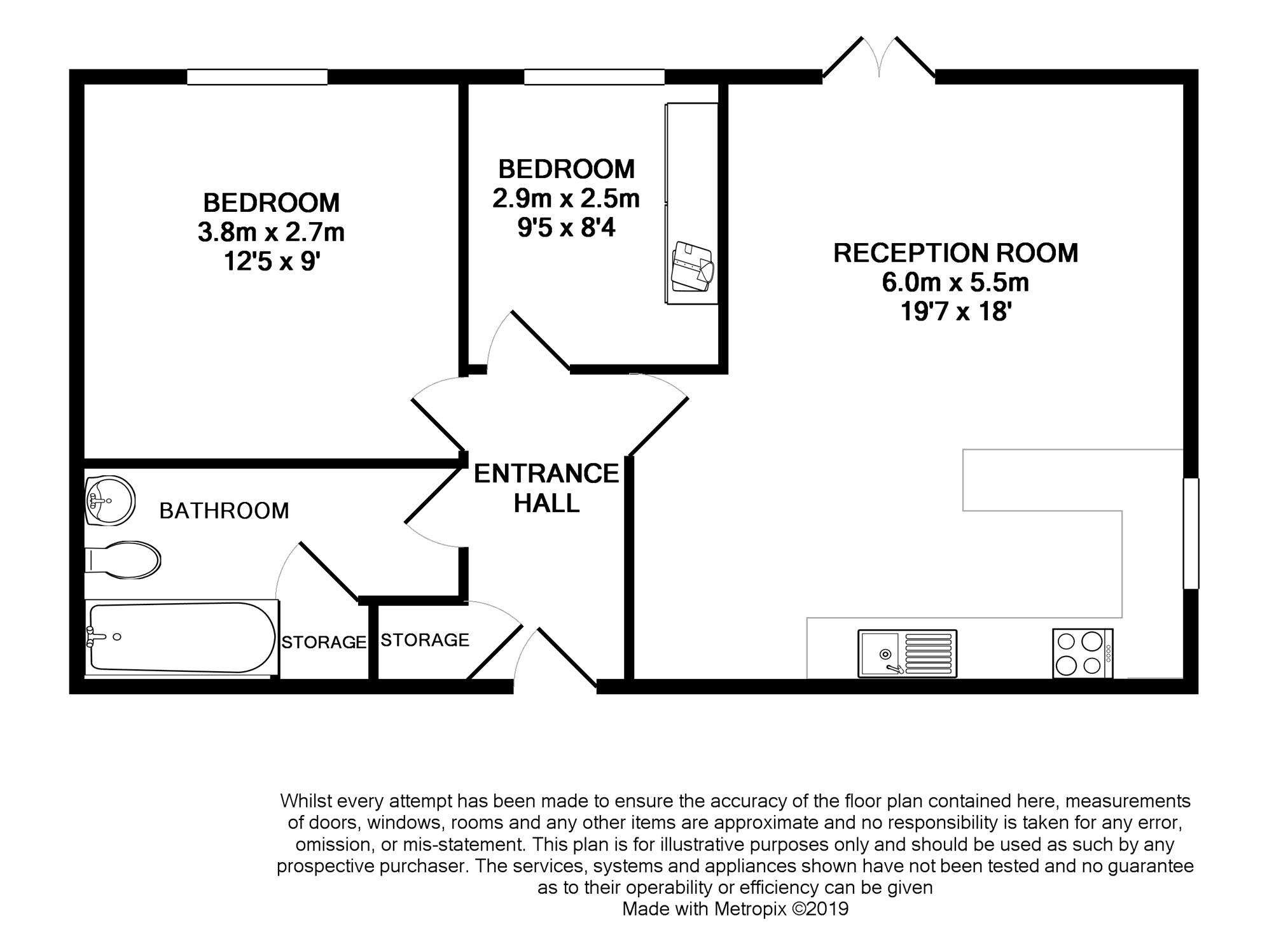 2 Bedrooms Flat to rent in Pine Grove, Weybridge KT13