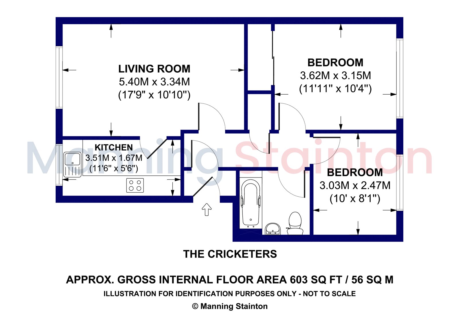 73, The Cricketers, West Yorkshire floorplan