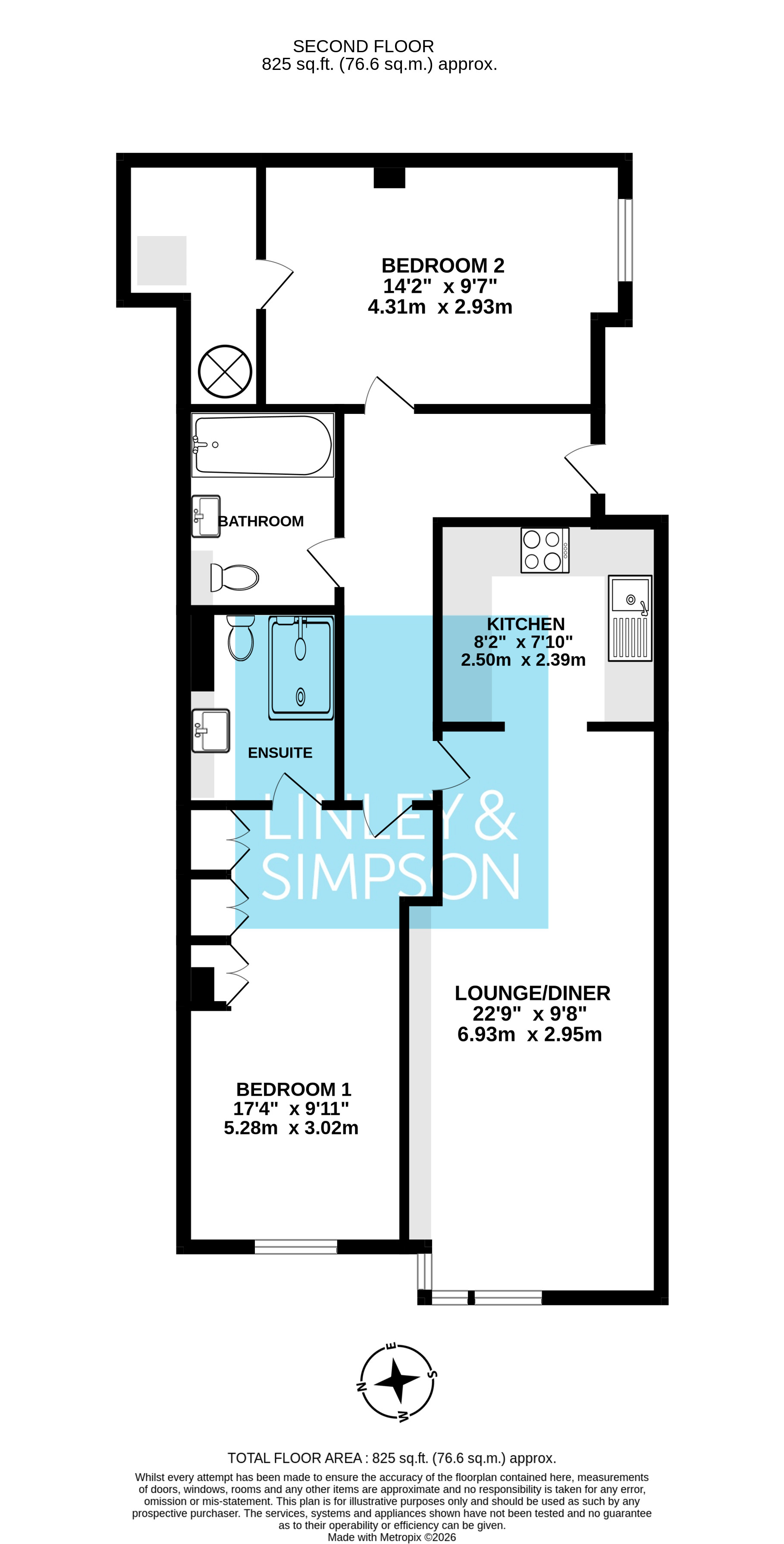 214,, Westgate Apartments, York floorplan