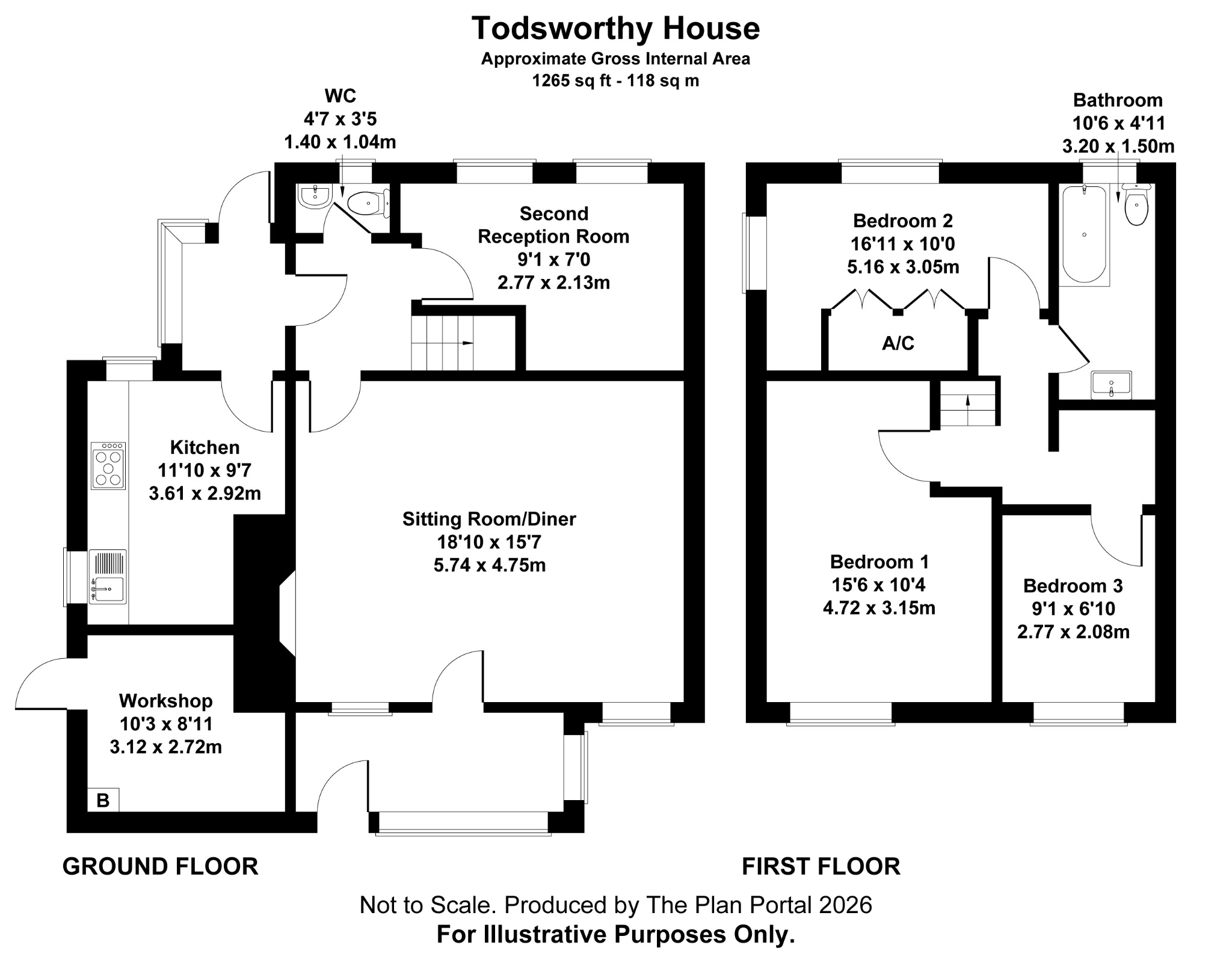 2 Todsworthy House, -, Gunnislake floorplan